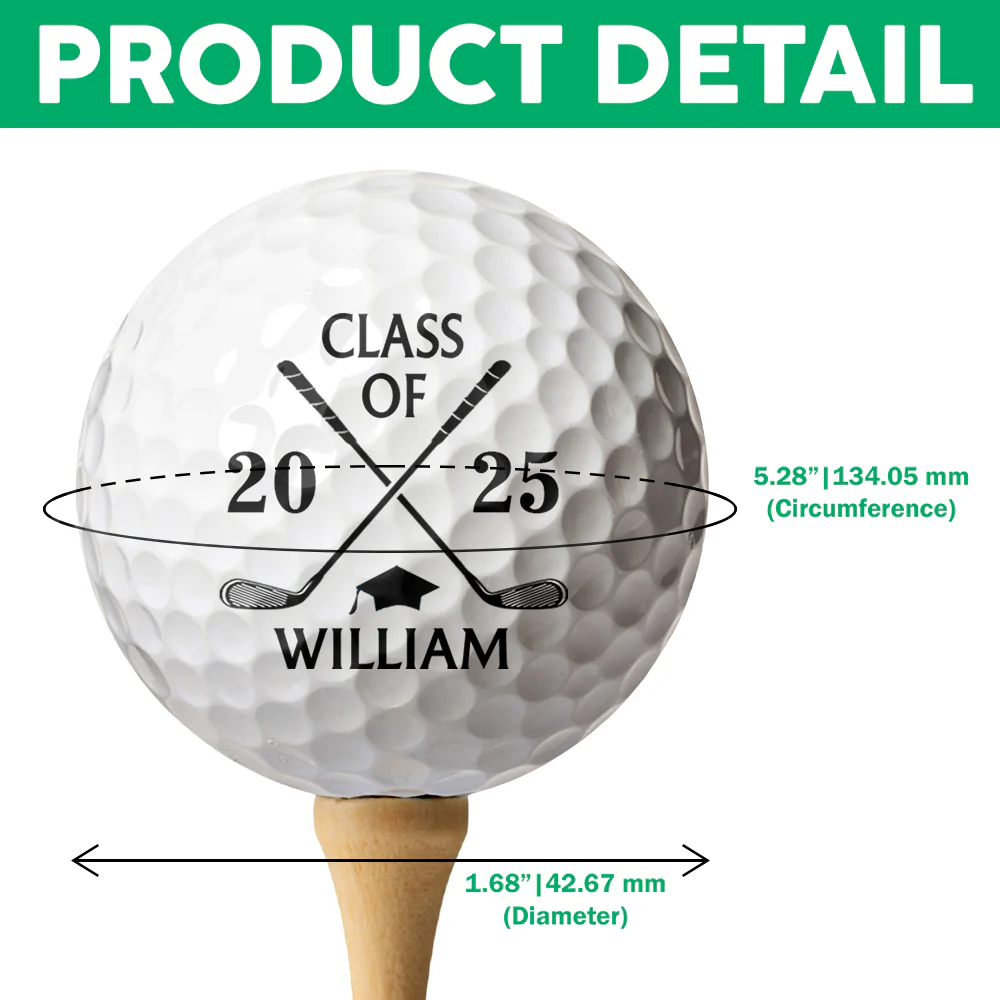 Custom Name Class Of 2026 Golf Ball Gift For Graduation LM32 897651 - Image 7