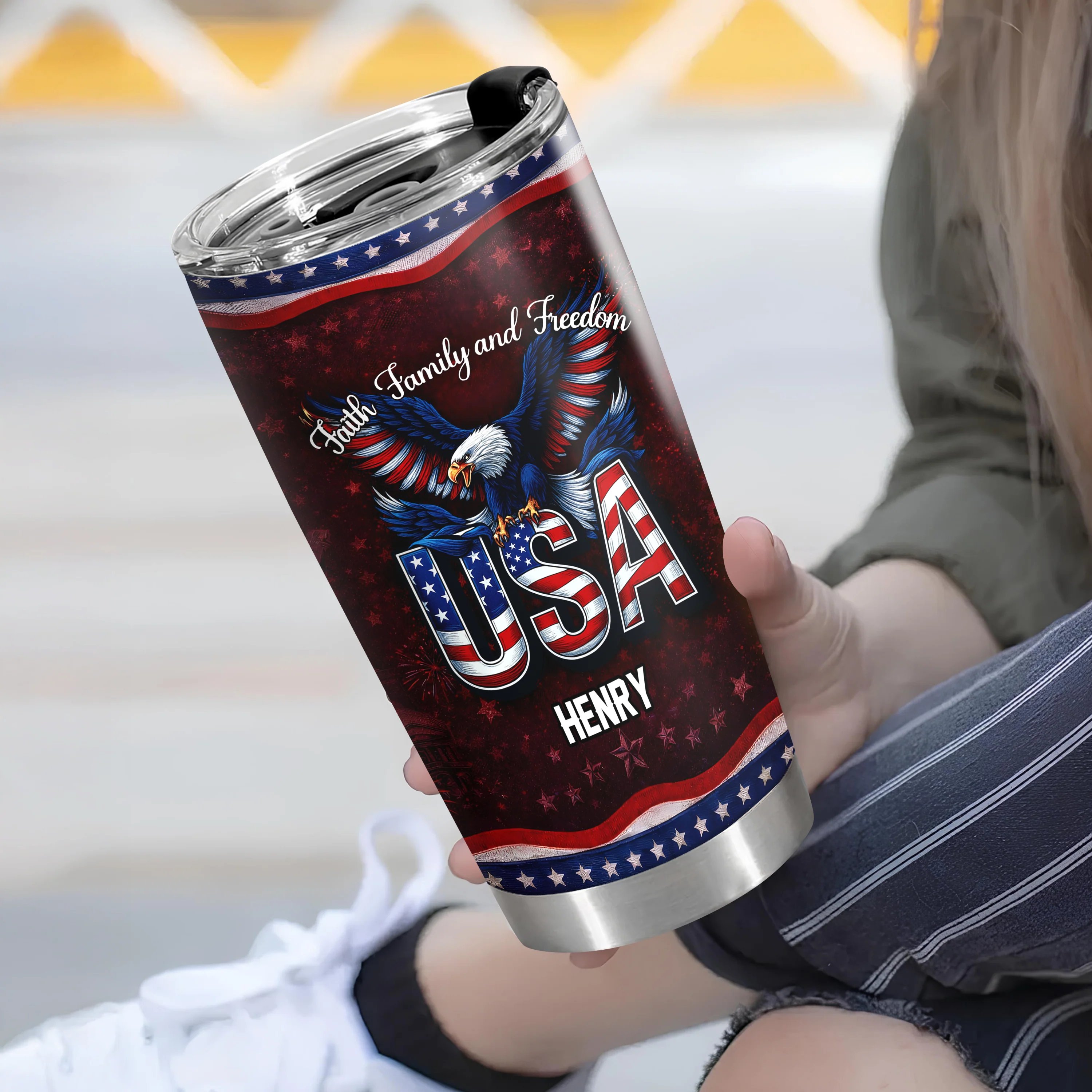 Custom Name Faith, Family & Freedom 250 Years Anniversary Fat Tumbler 1776–2026 CH07 910590 - Image 14
