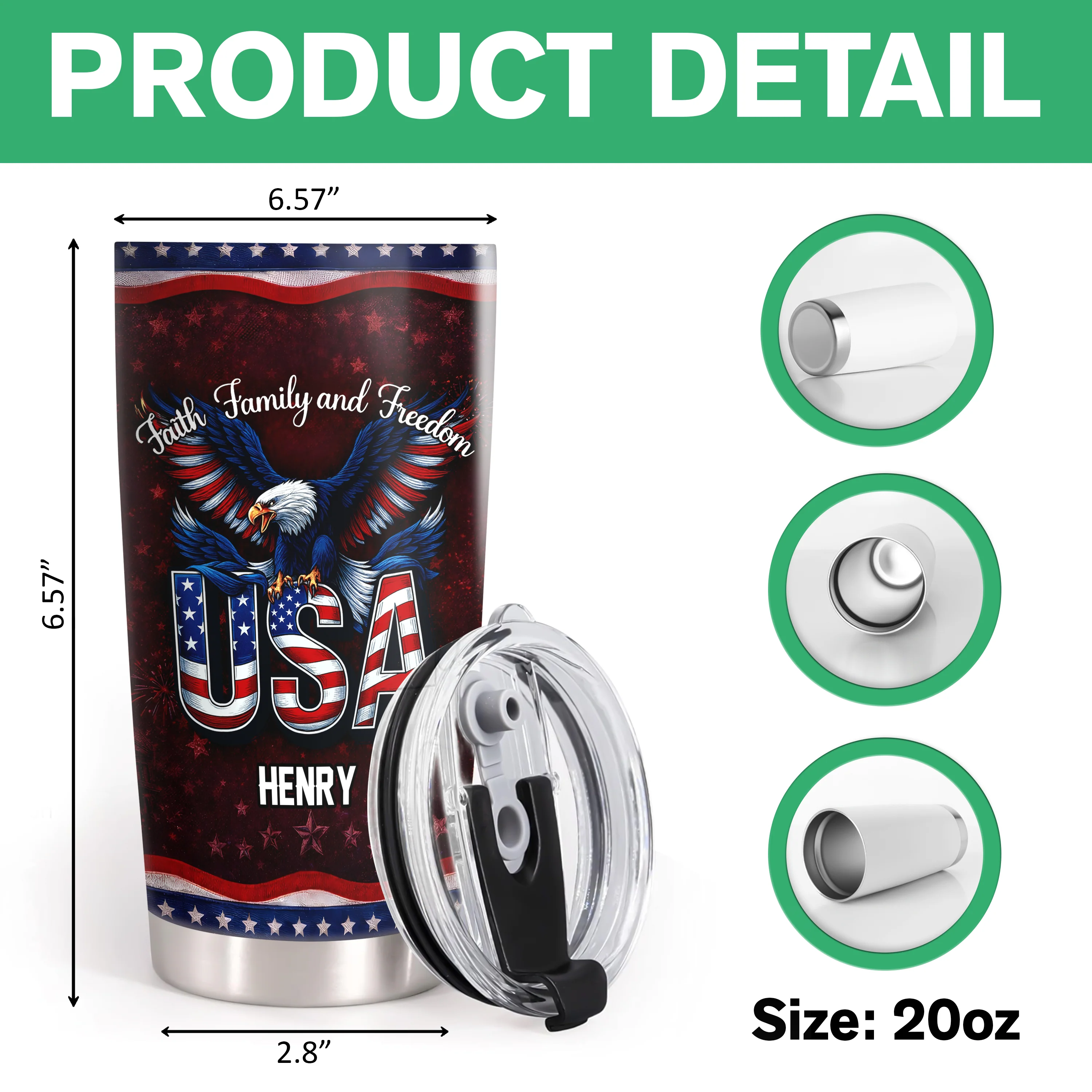 Custom Name Faith, Family & Freedom 250 Years Anniversary Fat Tumbler 1776–2026 CH07 910590 - Image 16