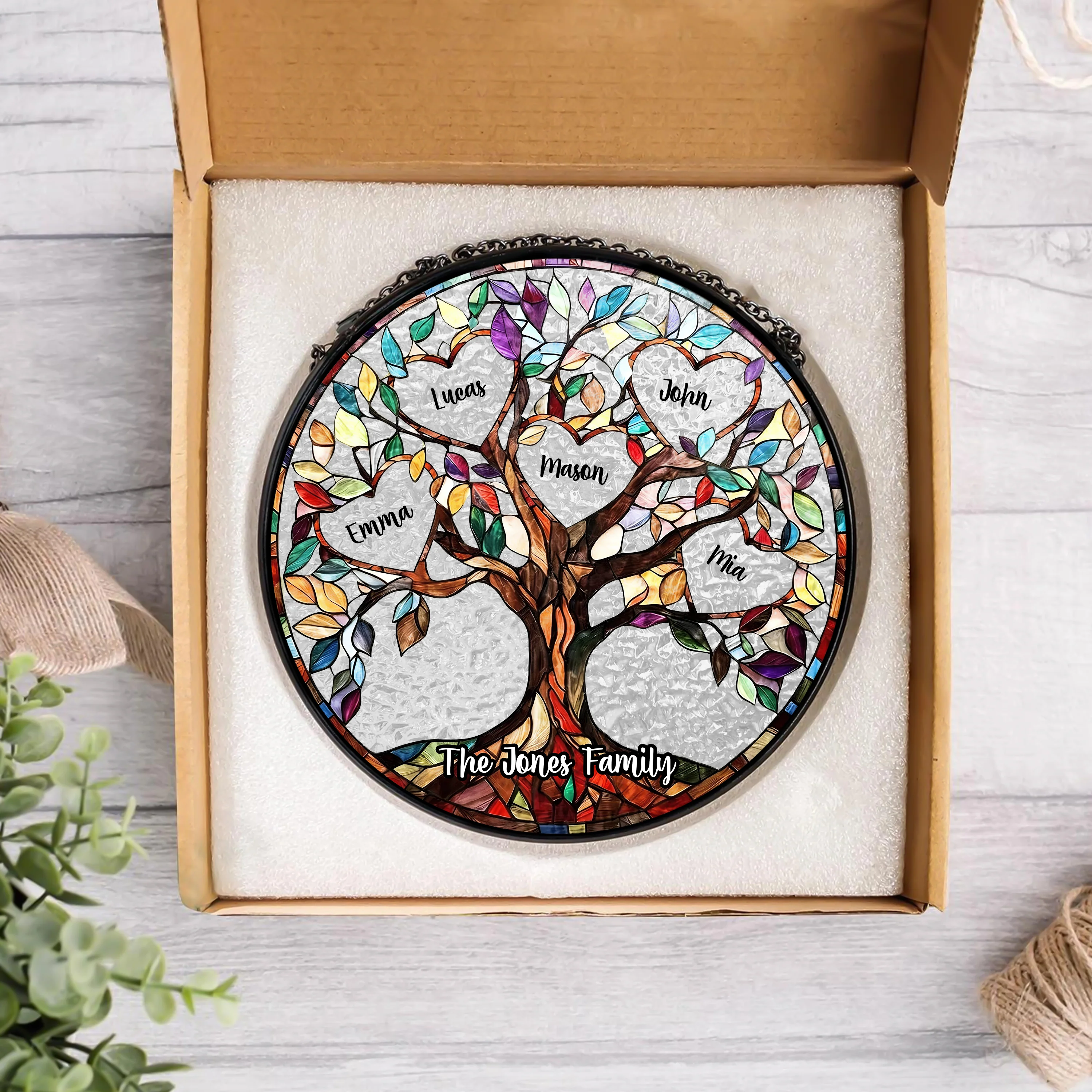 Custom Name Family Unbreakable Bond Tree Of Life Personalized Stained Glass Suncatcher, Mother's Day Gift HA75 920678 - Image 6