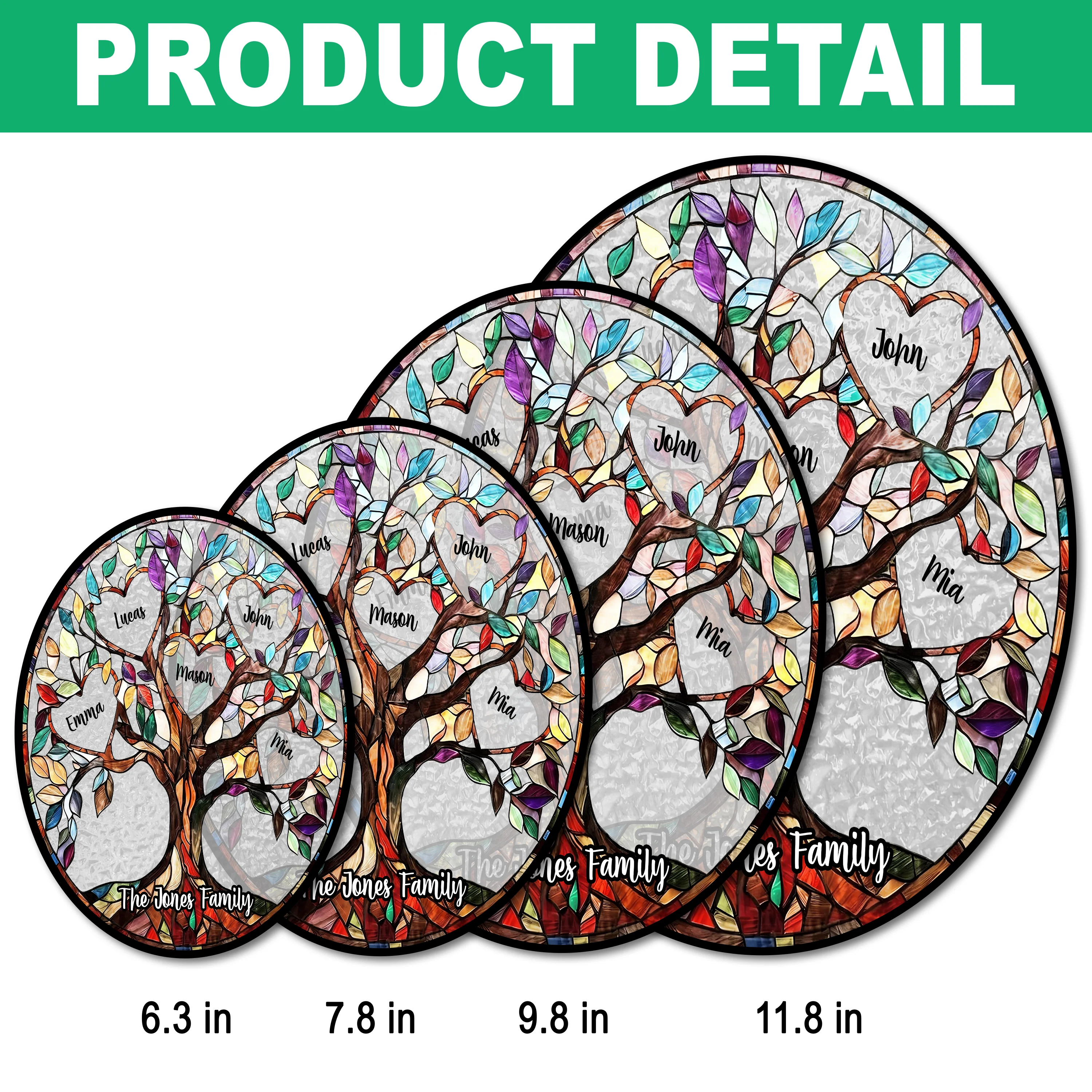 Custom Name Family Unbreakable Bond Tree Of Life Personalized Stained Glass Suncatcher, Mother's Day Gift HA75 920678 - Image 7
