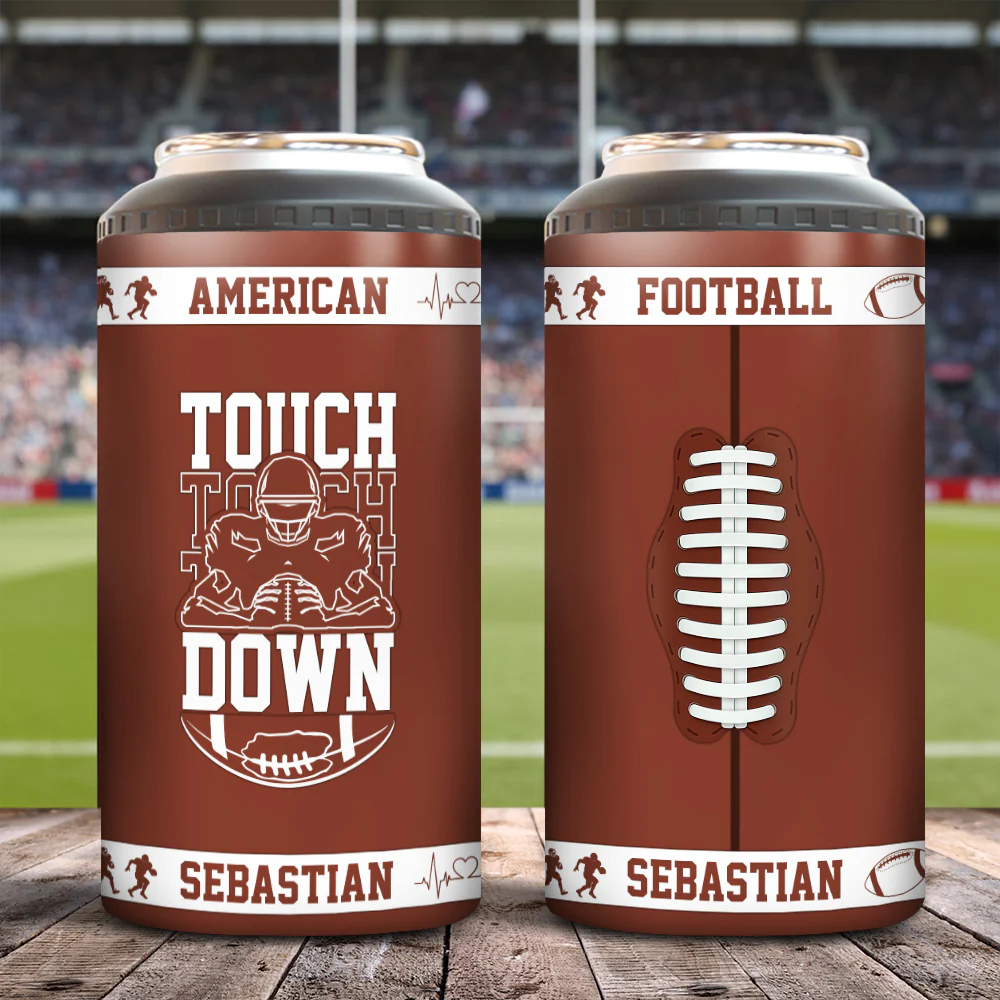 Custom Name Football Cooler Tumbler - Gifts for Men Football Players Lovers Men HO82 900934 - Image 3