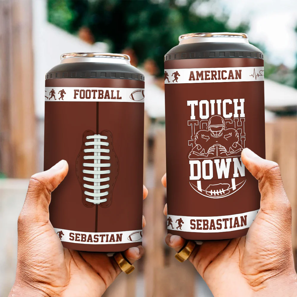 Custom Name Football Cooler Tumbler - Gifts for Men Football Players Lovers Men HO82 900934 - Image 4