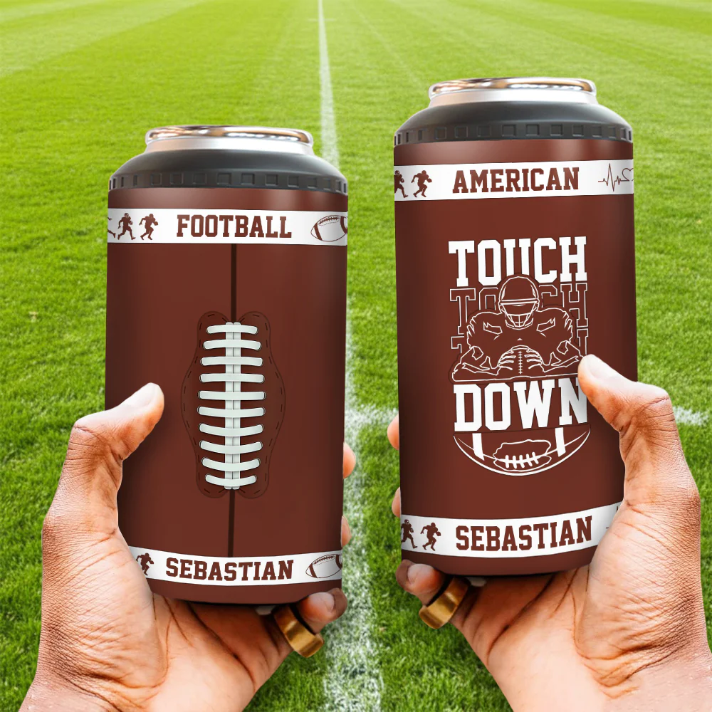 Custom Name Football Cooler Tumbler - Gifts for Men Football Players Lovers Men HO82 900934 - Image 5