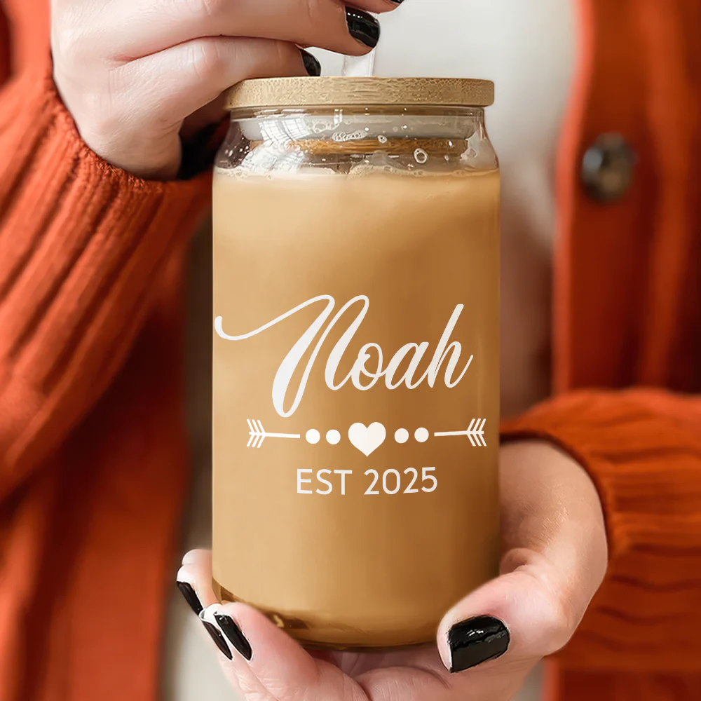 Custom Name Glass Can With Lid Gift For Family TH10 896921 - Image 6