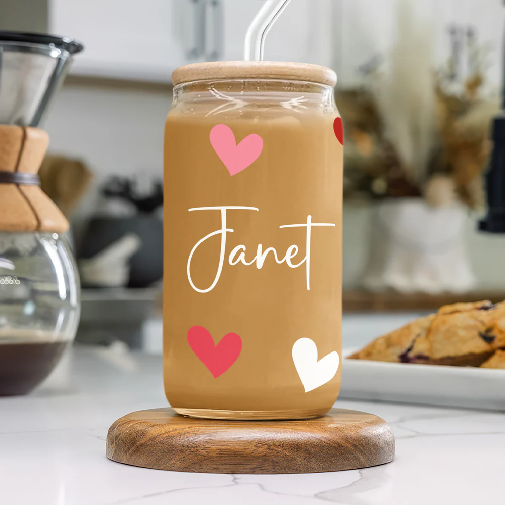 Custom Name Heart Glass Can With Lid Gift For Family TH10 896905 - Image 6