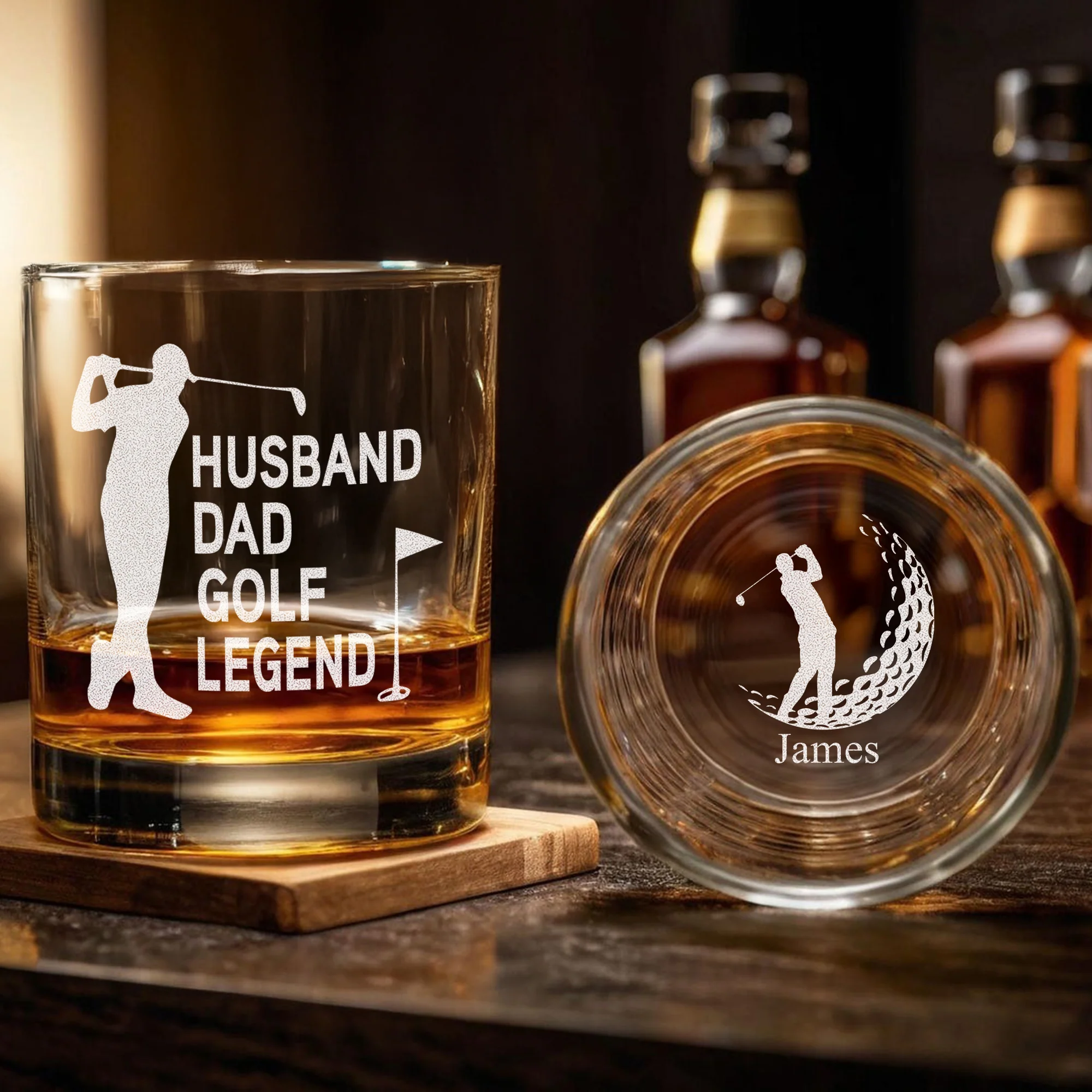 Custom Name Husband Dad Papa Golf Legend For Golfers - Personalized Engraved Whiskey Glass HO82 900908 - Image 4