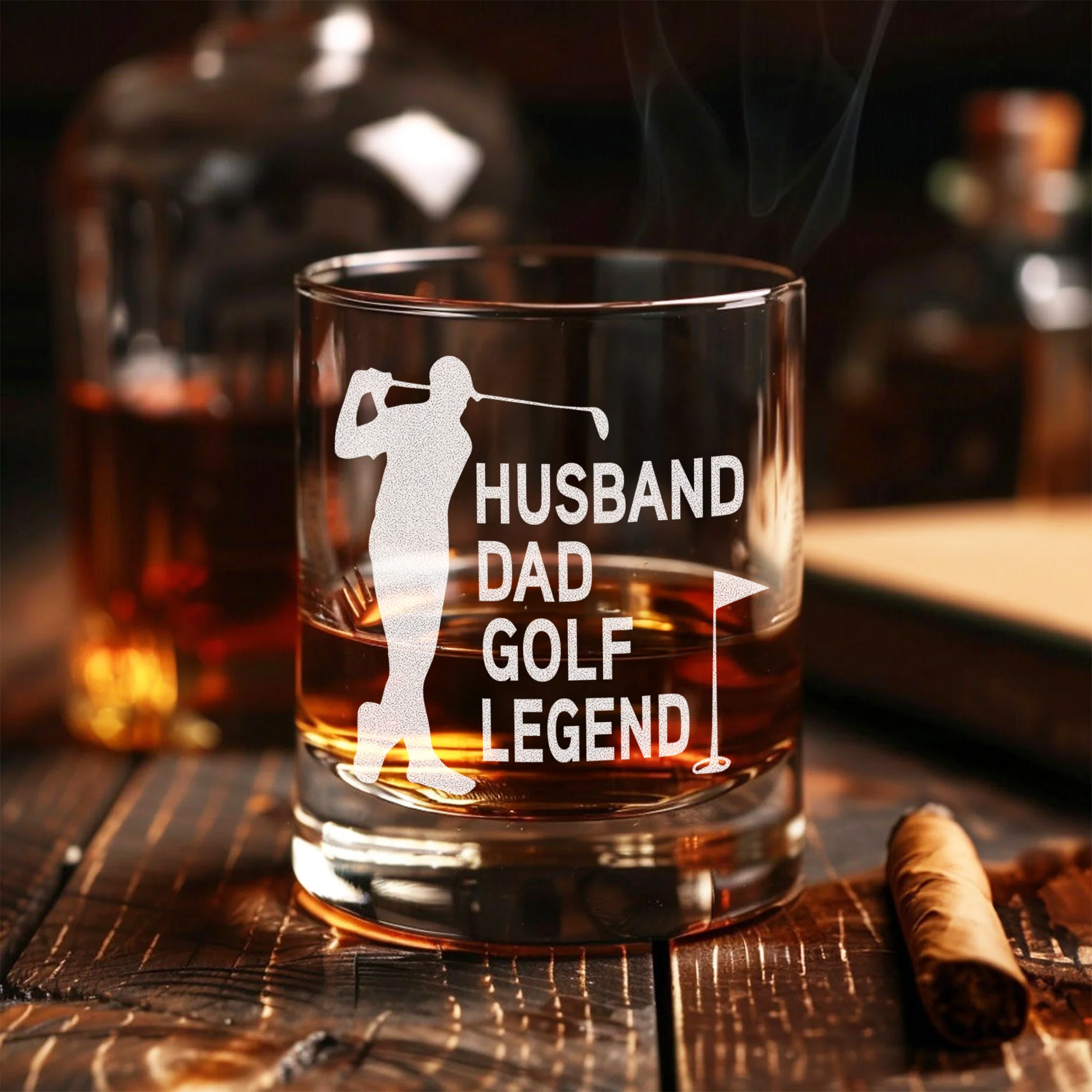 Custom Name Husband Dad Papa Golf Legend For Golfers - Personalized Engraved Whiskey Glass HO82 900908 - Image 6