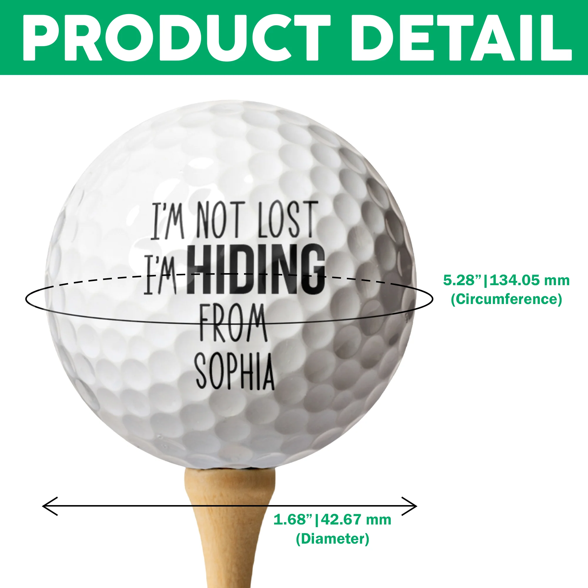 Custom Name I'm Not Lost I'm Hiding Golf Ball LM32 899855 - Image 7