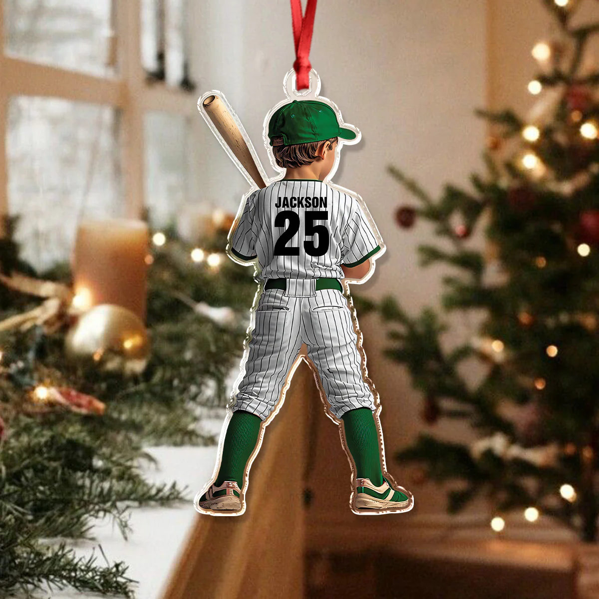 Custom Name Kid Baseball Player Personalized Acrylic Ornament HA75 897872 - Image 3