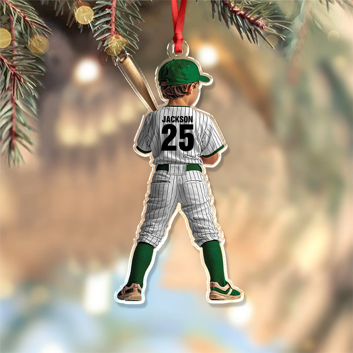 Custom Name Kid Baseball Player Personalized Acrylic Ornament HA75 897872 - Image 4