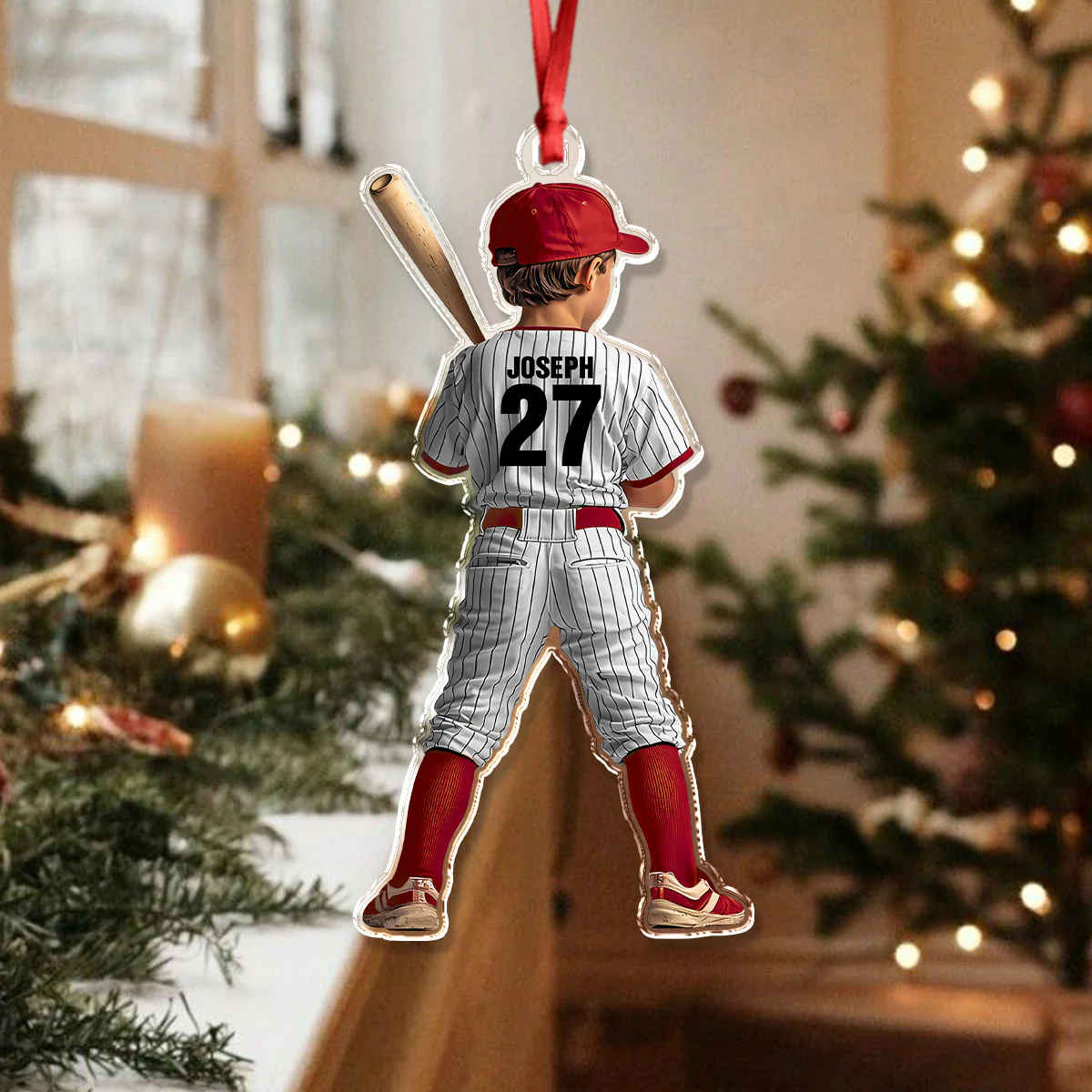 Custom Name Kid Baseball Player Personalized Acrylic Ornament HA75 897872 - Image 5