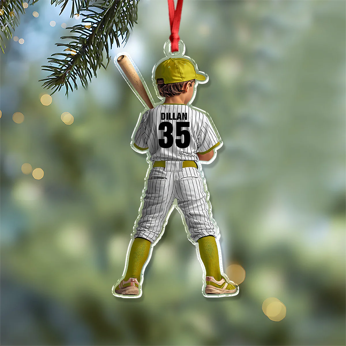 Custom Name Kid Baseball Player Personalized Acrylic Ornament HA75 897872 - Image 7