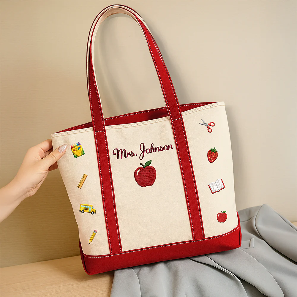 Custom Name Monogram Beach Bag Back to School Teacher Gift CH07 180020 - Image 2