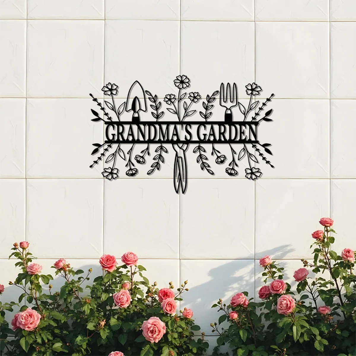Custom Name Grandma's Garden Monogram Metal Sign Gift for Gardener, Metal Yard Decor LM32 899243 - Image 3