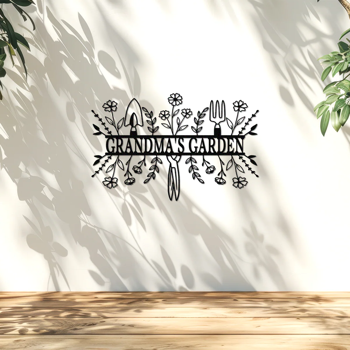 Custom Name Grandma's Garden Monogram Metal Sign Gift for Gardener, Metal Yard Decor LM32 899243 - Image 5