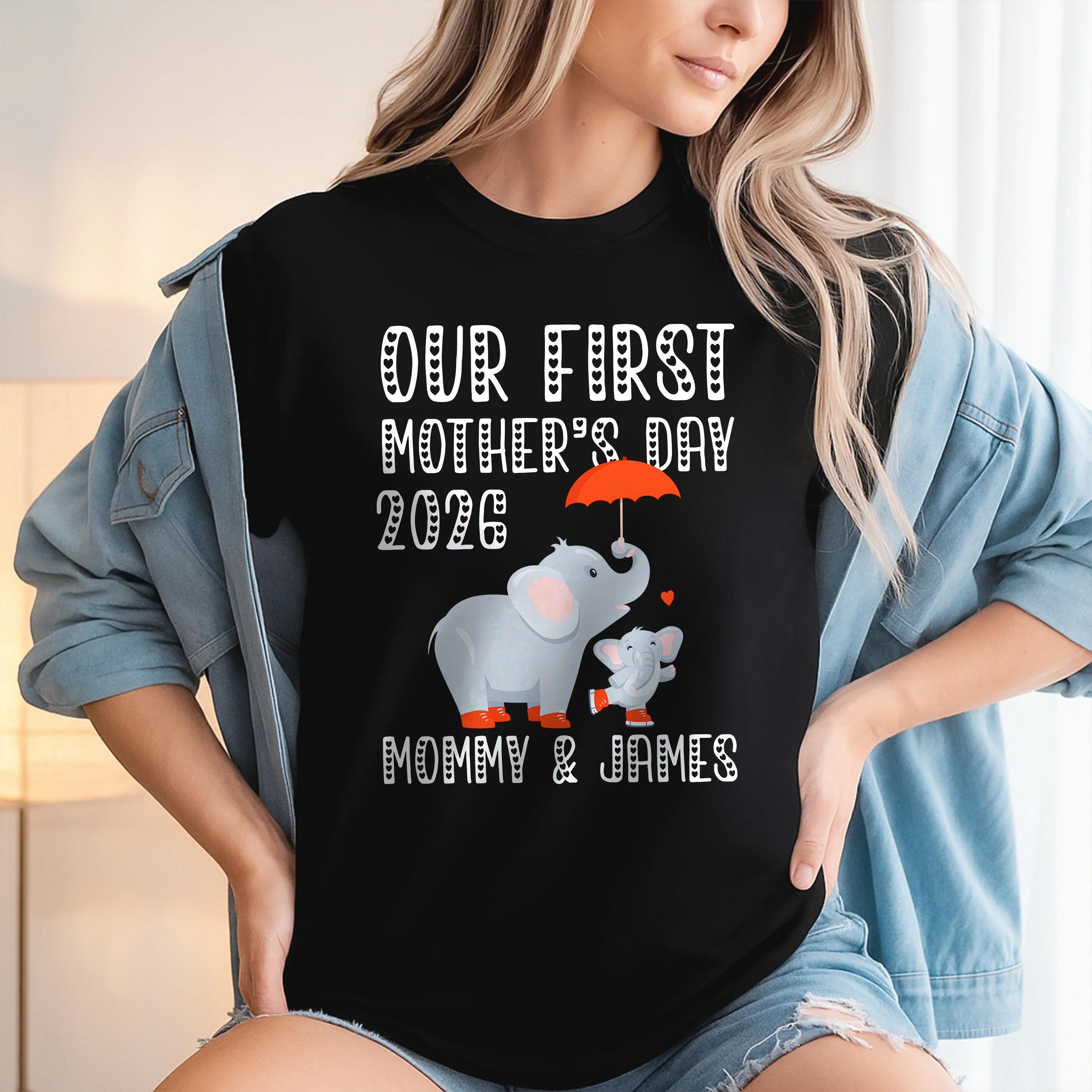 Custom Name Our First Mother's Day 2026 Matching Family Shirt LM32 899619 - Image 3