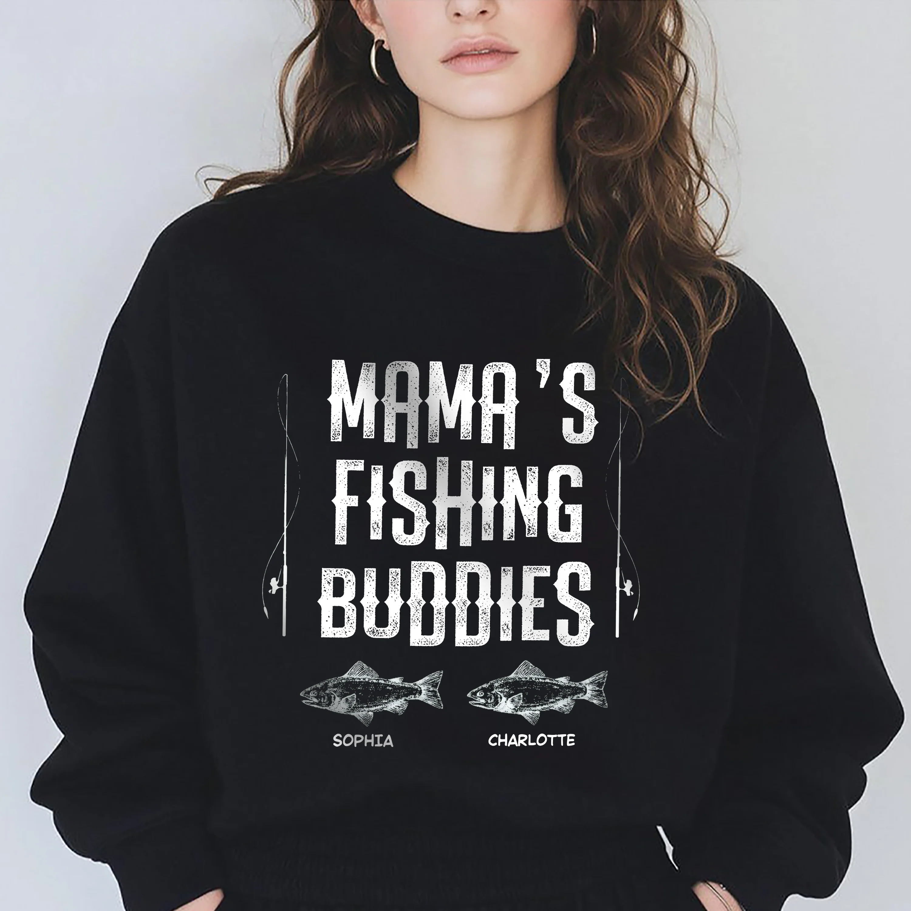 Custom Name Papa's Fishing Buddies Dark Shirt LM32 899241 - Image 2