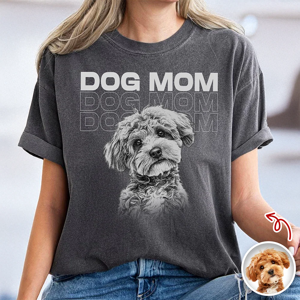 Custom Name & Photo Vintage Style Dog Cat Dad Mom Comfort Shirt LM32 669419 - Image 10