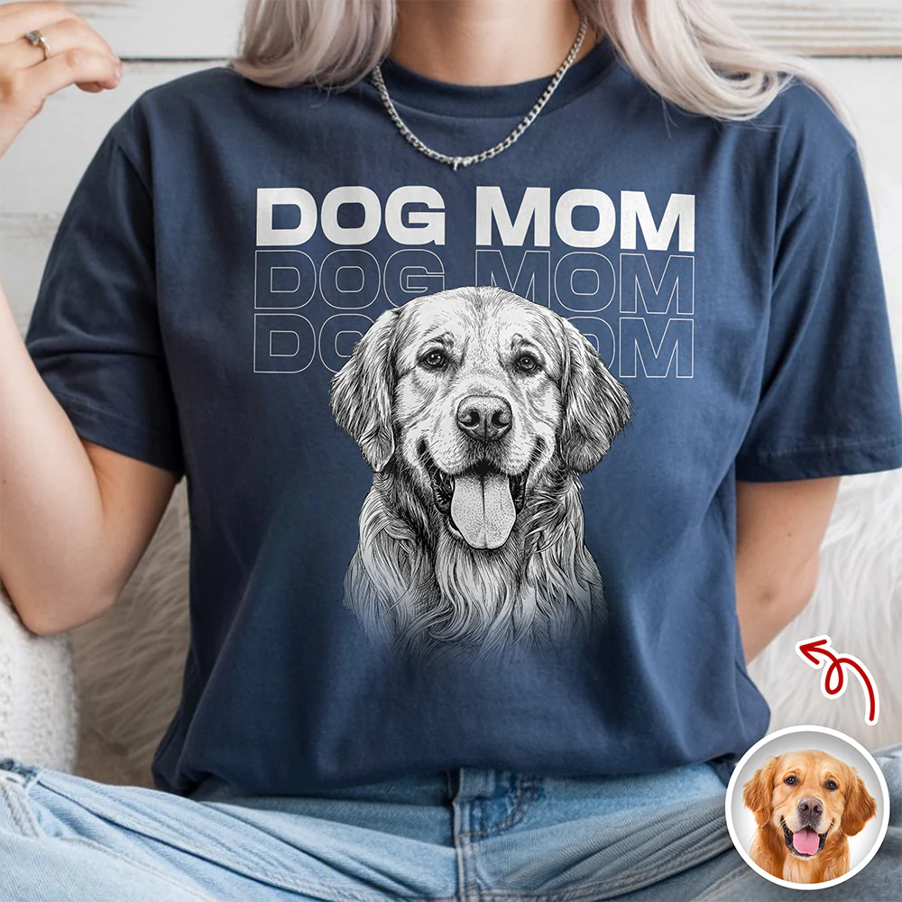 Custom Name & Photo Vintage Style Dog Cat Dad Mom Comfort Shirt LM32 669419 - Image 8
