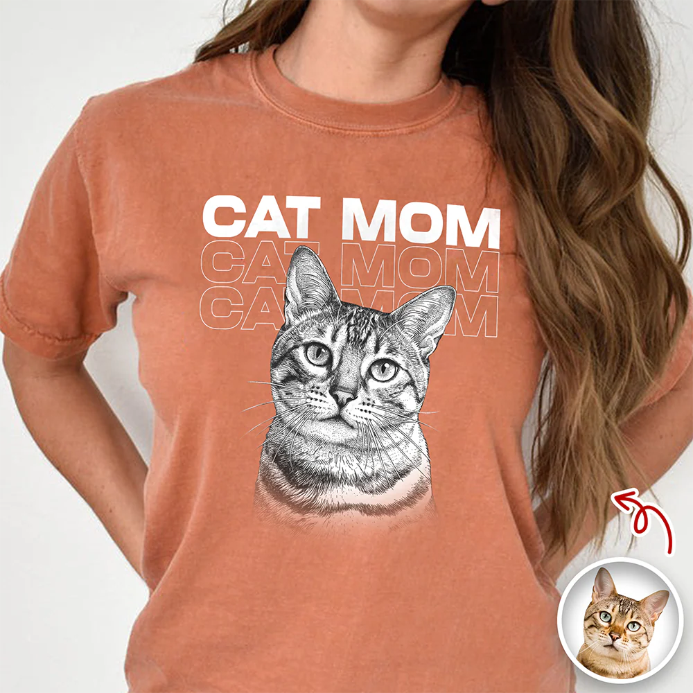 Custom Name & Photo Vintage Style Dog Cat Dad Mom Comfort Shirt LM32 669419 - Image 9