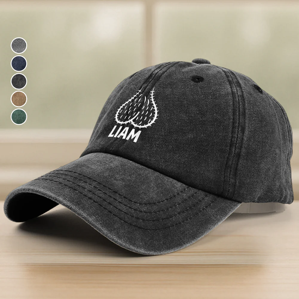 Custom Name Sack Ball Personalized Washed Denim Baseball Cap Funny Gifts for Men CH07 910200 - Image 2