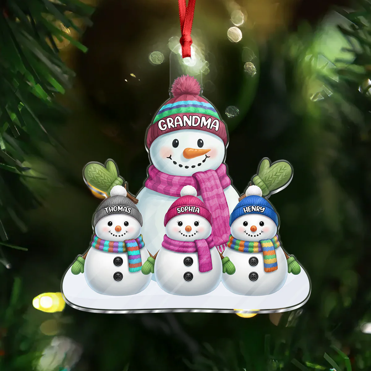 Custom Name Snowman Family Acrylic Ornament CH07 899778 - Image 10