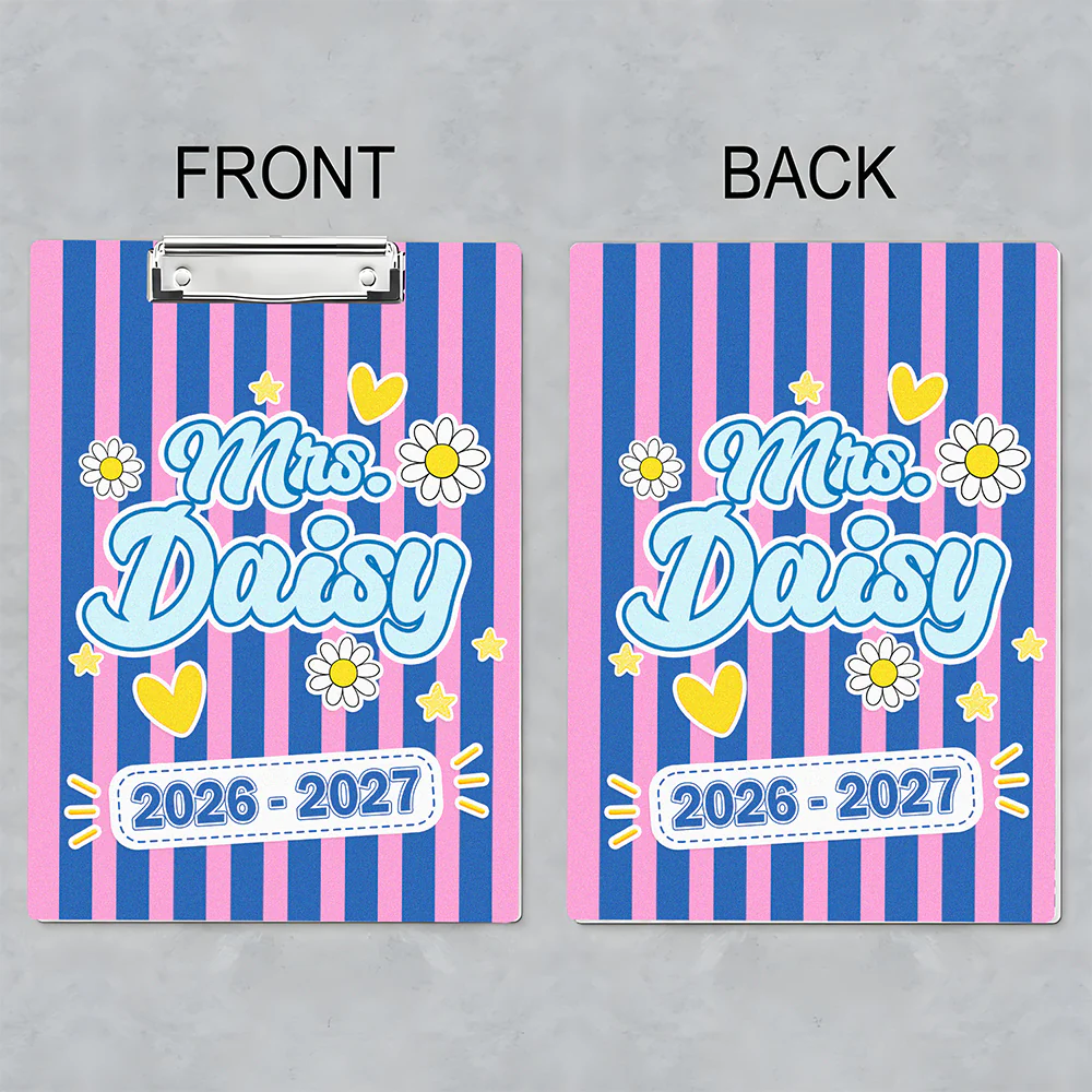 Custom Name Teacher Clipboard, Personalized Back to School Classroom Accessory LM32 669399 - Image 5