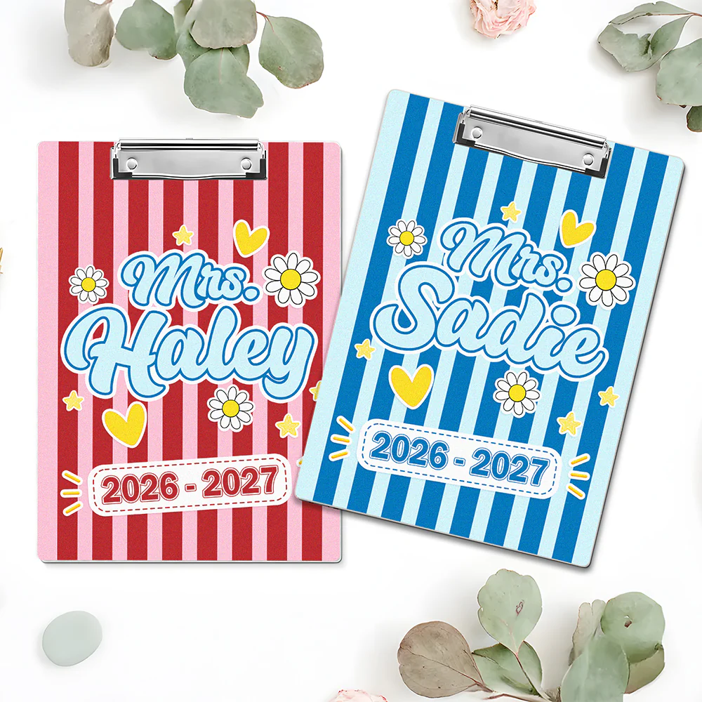 Custom Name Teacher Clipboard, Personalized Back to School Classroom Accessory LM32 669399 - Image 7