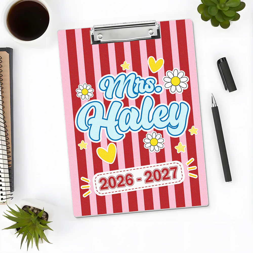 Custom Name Teacher Clipboard, Personalized Back to School Classroom Accessory LM32 669399 - Image 8