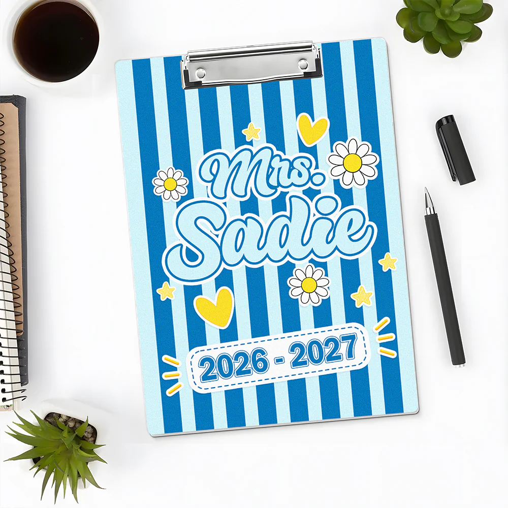Custom Name Teacher Clipboard, Personalized Back to School Classroom Accessory LM32 669399 - Image 9