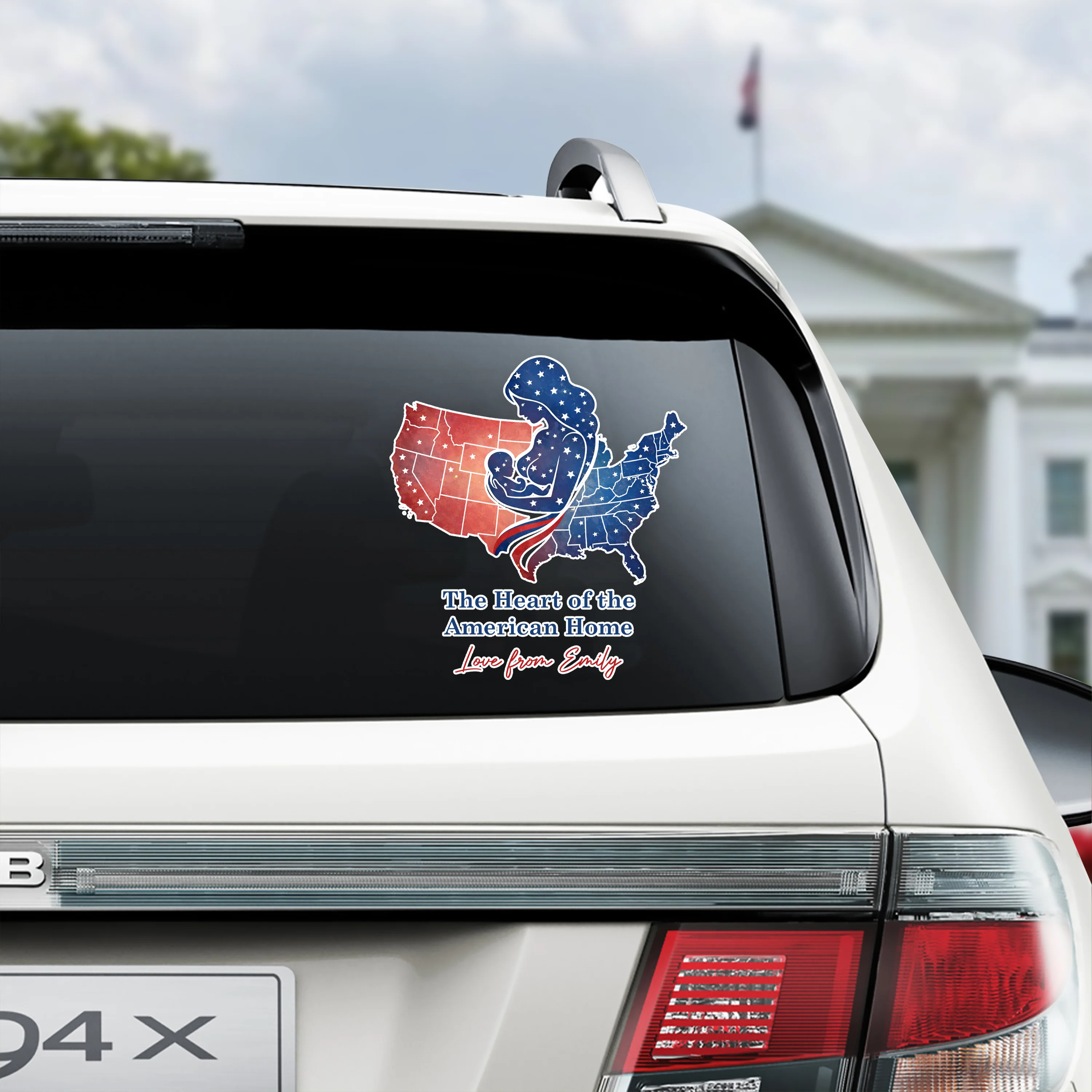 Custom Name The Heart Of The American Home Car Window Decal Sticker LM32 897859 - Image 3