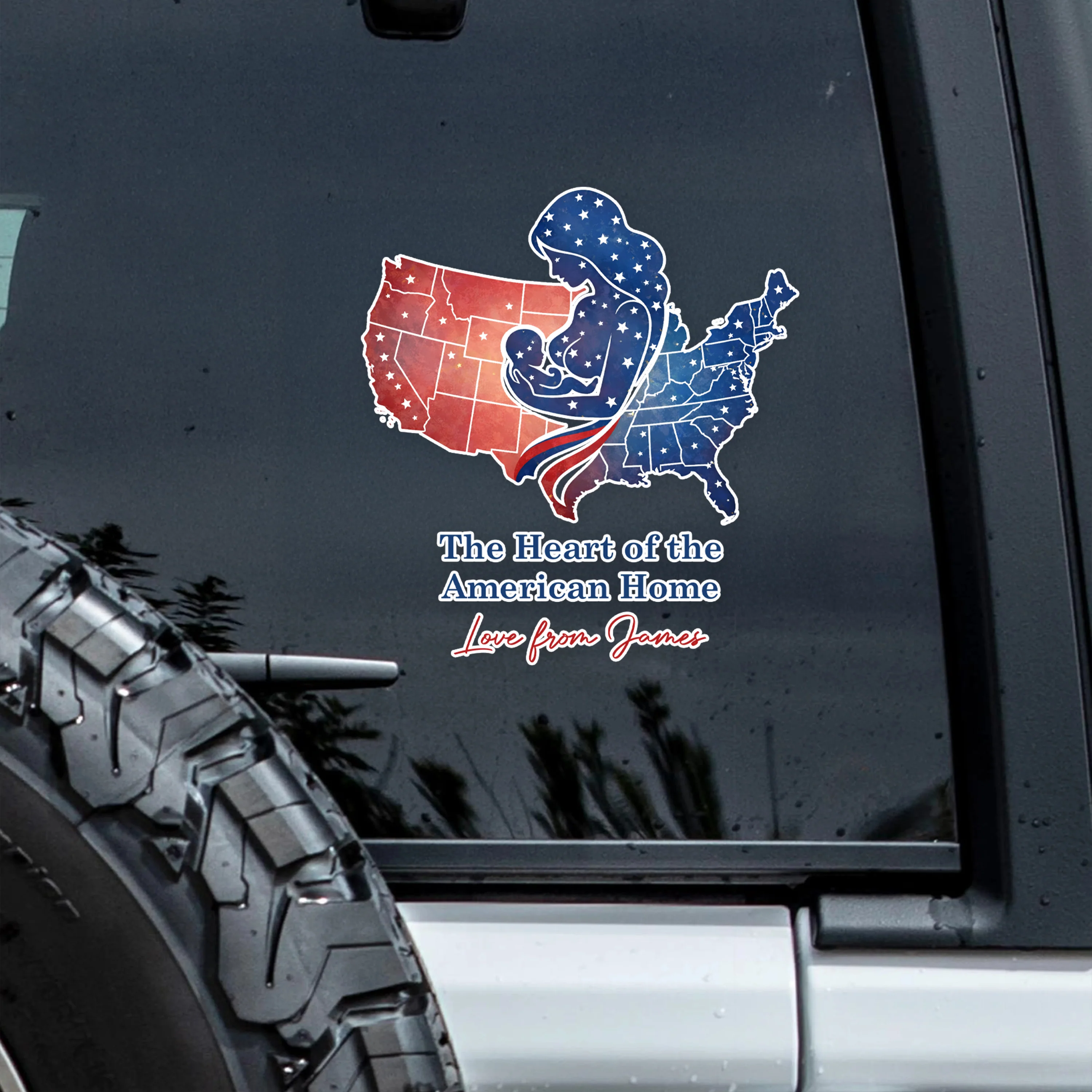 Custom Name The Heart Of The American Home Car Window Decal Sticker LM32 897859 - Image 5