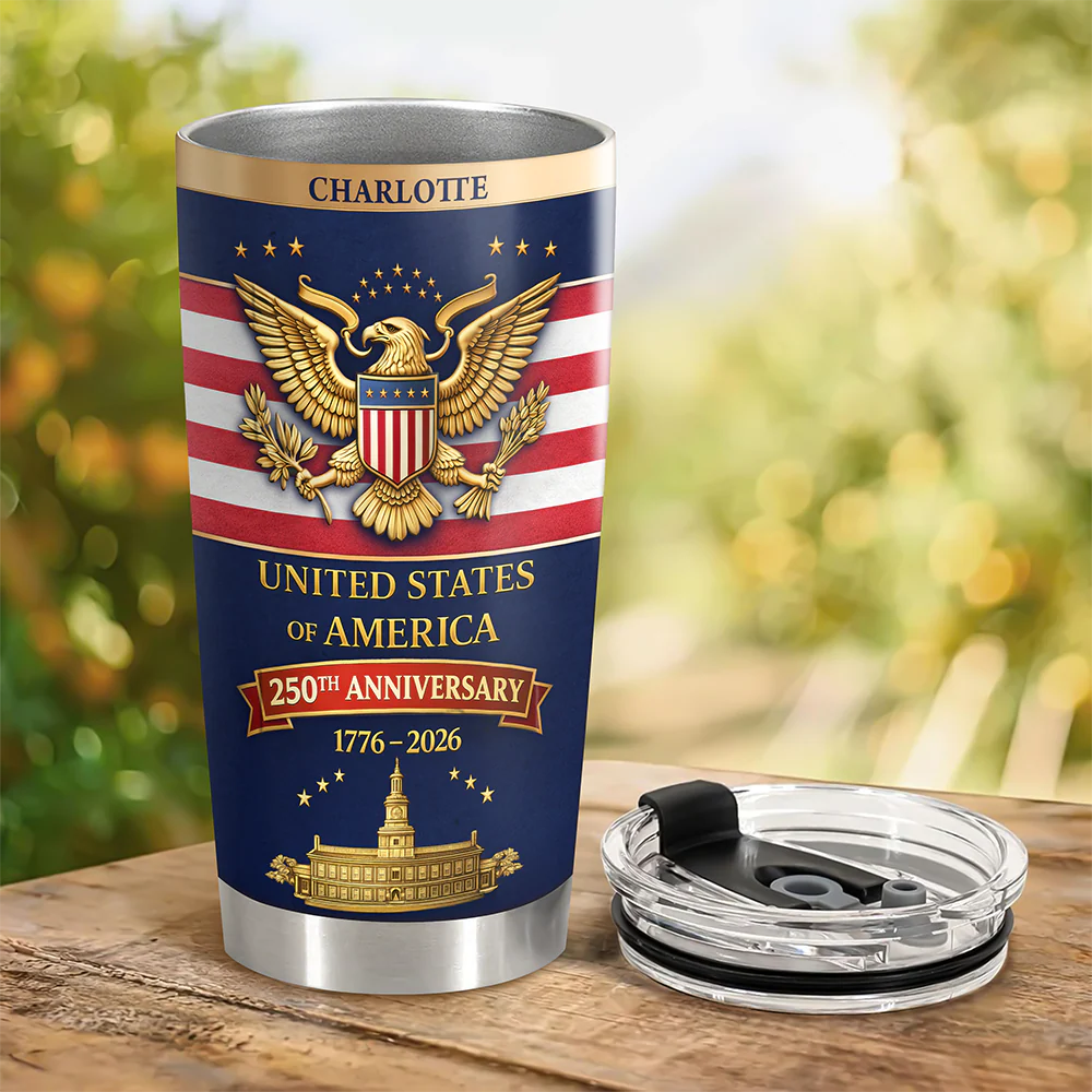 Custom Name USA 250th Anniversary 1776-2026 Fat Tumbler TH10 898905 - Image 4