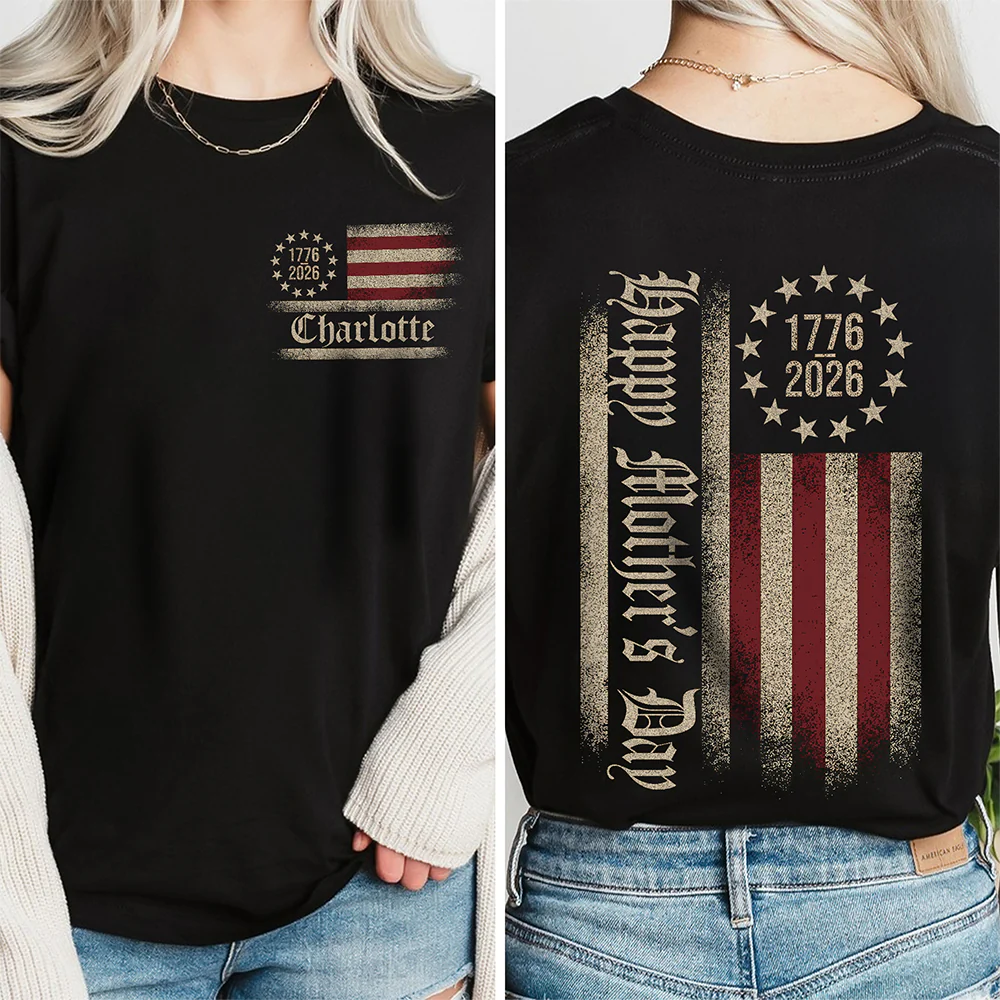 Custom Name USA 250th Anniversary Front & Back Shirt HA75 920940 - Image 4