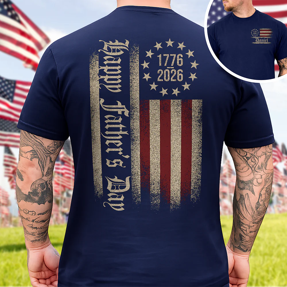 Custom Name USA 250th Anniversary Front & Back Shirt HA75 920940 - Image 6