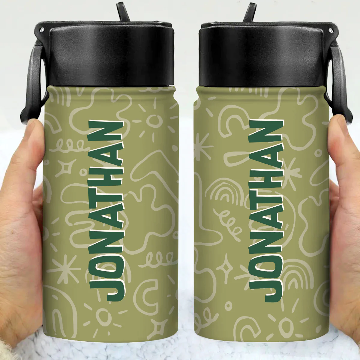 Custom Name Water Bottle With Straw For Kids TH10 894127 - Image 4