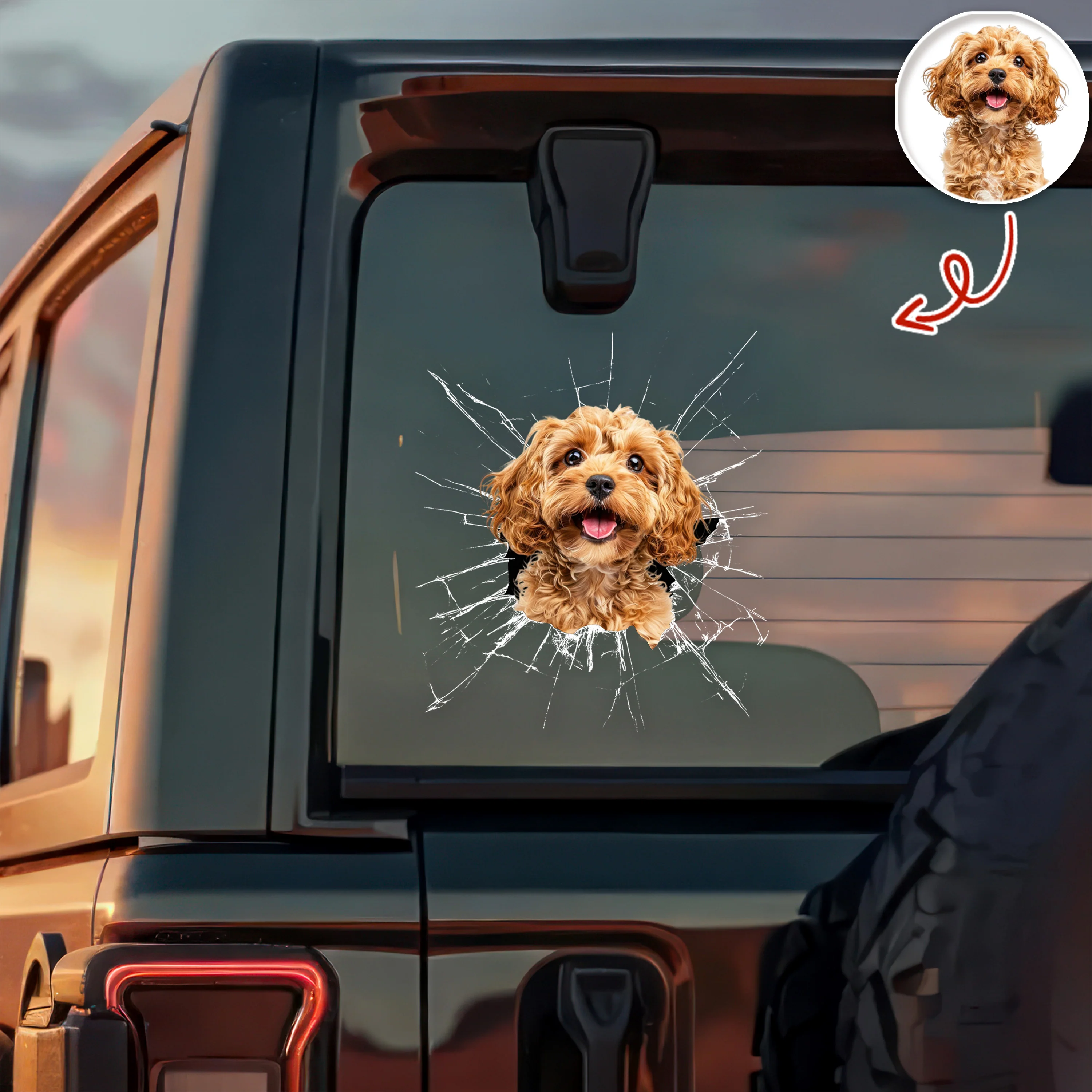 Custom Pet Photo Car Window Decal Sticker Gift For Pet Lovers HA75 898158 - Image 2
