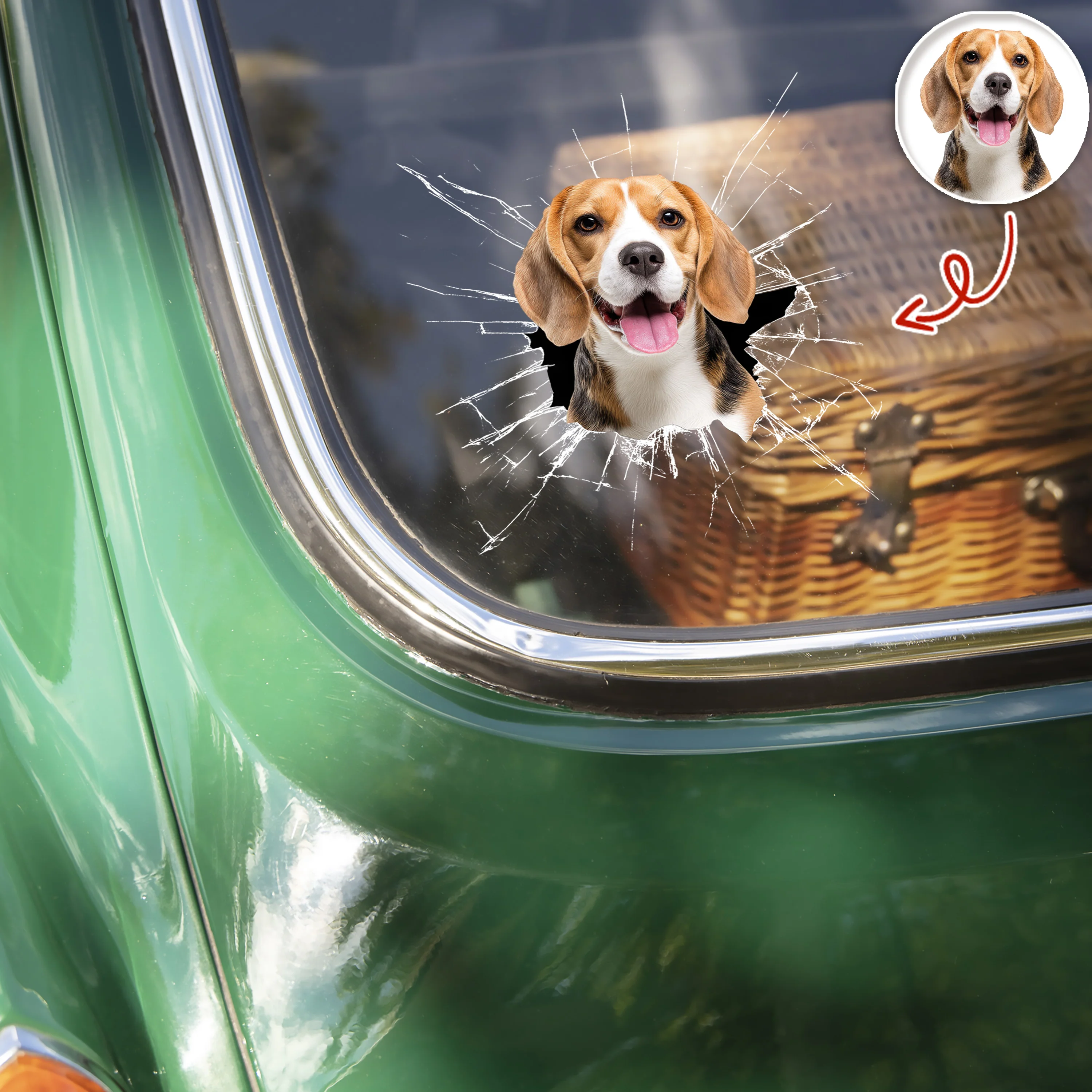 Custom Pet Photo Car Window Decal Sticker Gift For Pet Lovers HA75 898158 - Image 5