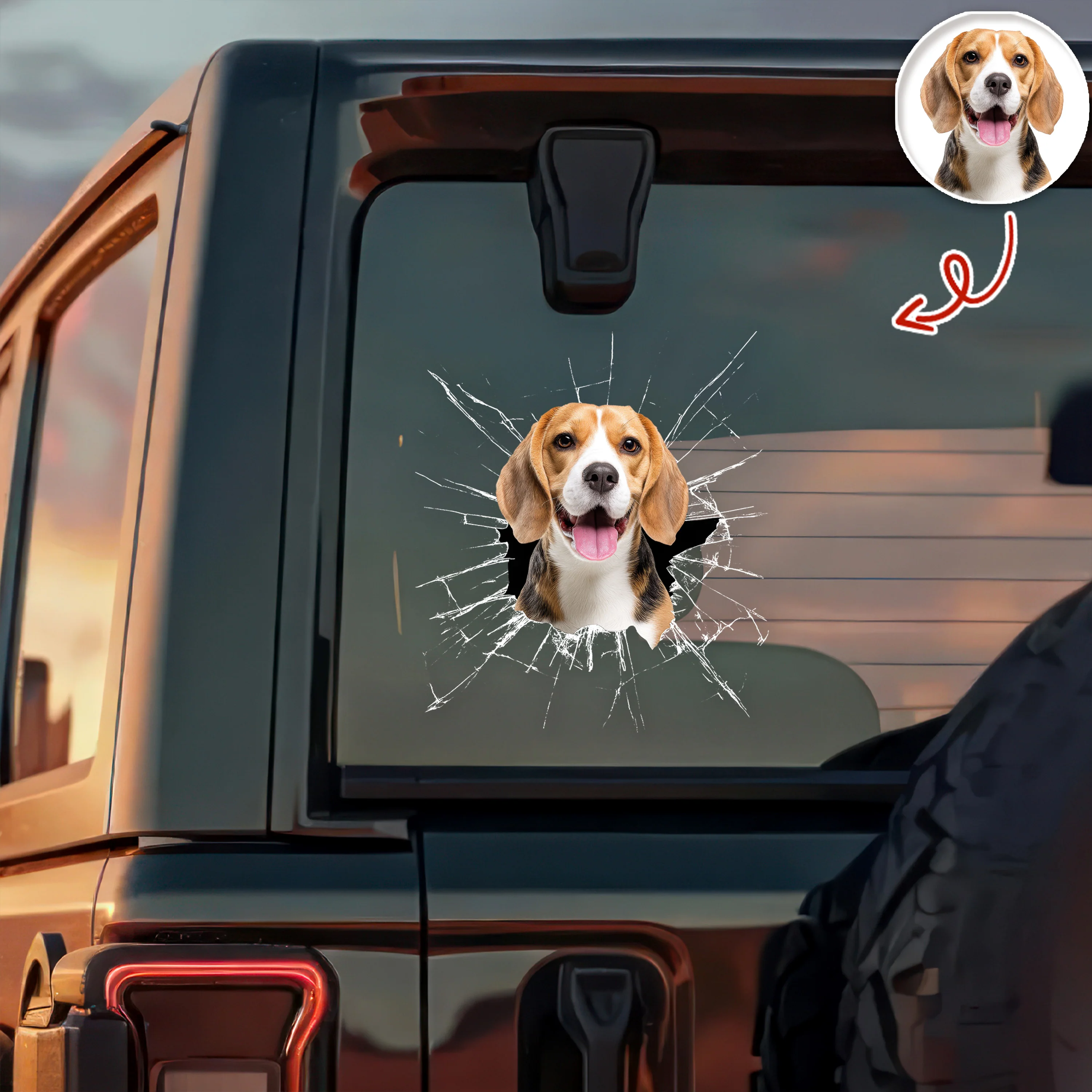 Custom Pet Photo Car Window Decal Sticker Gift For Pet Lovers HA75 898158 - Image 6