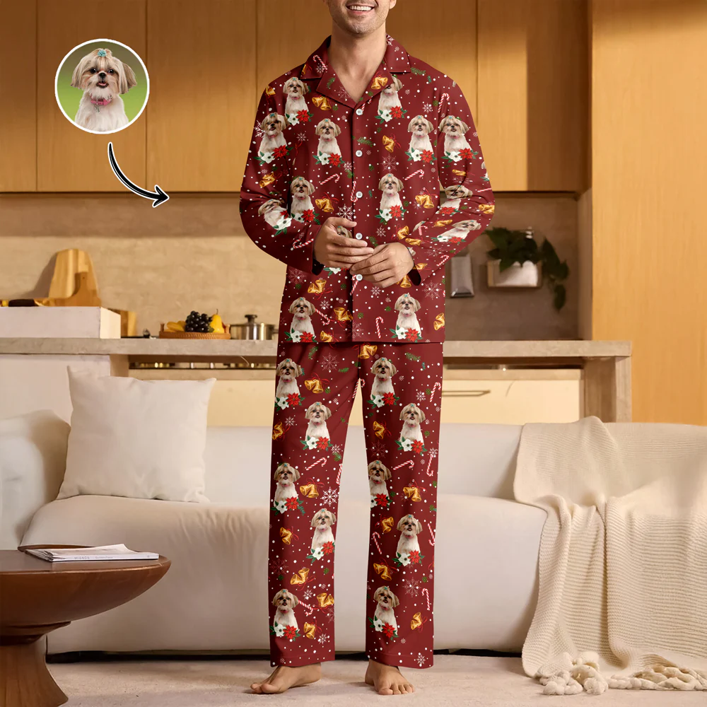 Custom Pet Photo Christmas Pajamas Gift For Pet Lovers TH10 896047 - Image 3