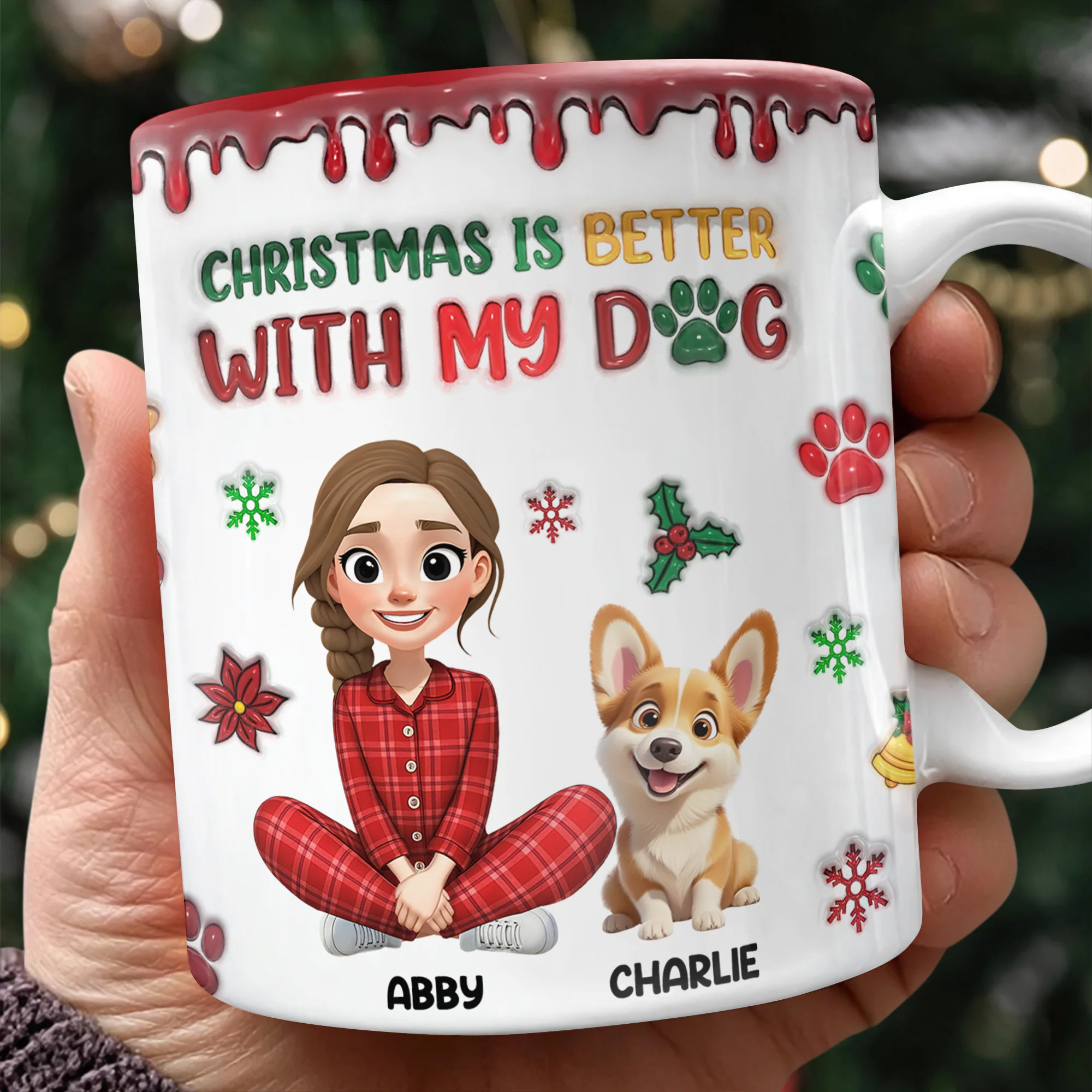 Custom Pet Photo Life Is Better With My Dogs Personalized 3D Inflated Effect Mug CH07 896556 - Image 10