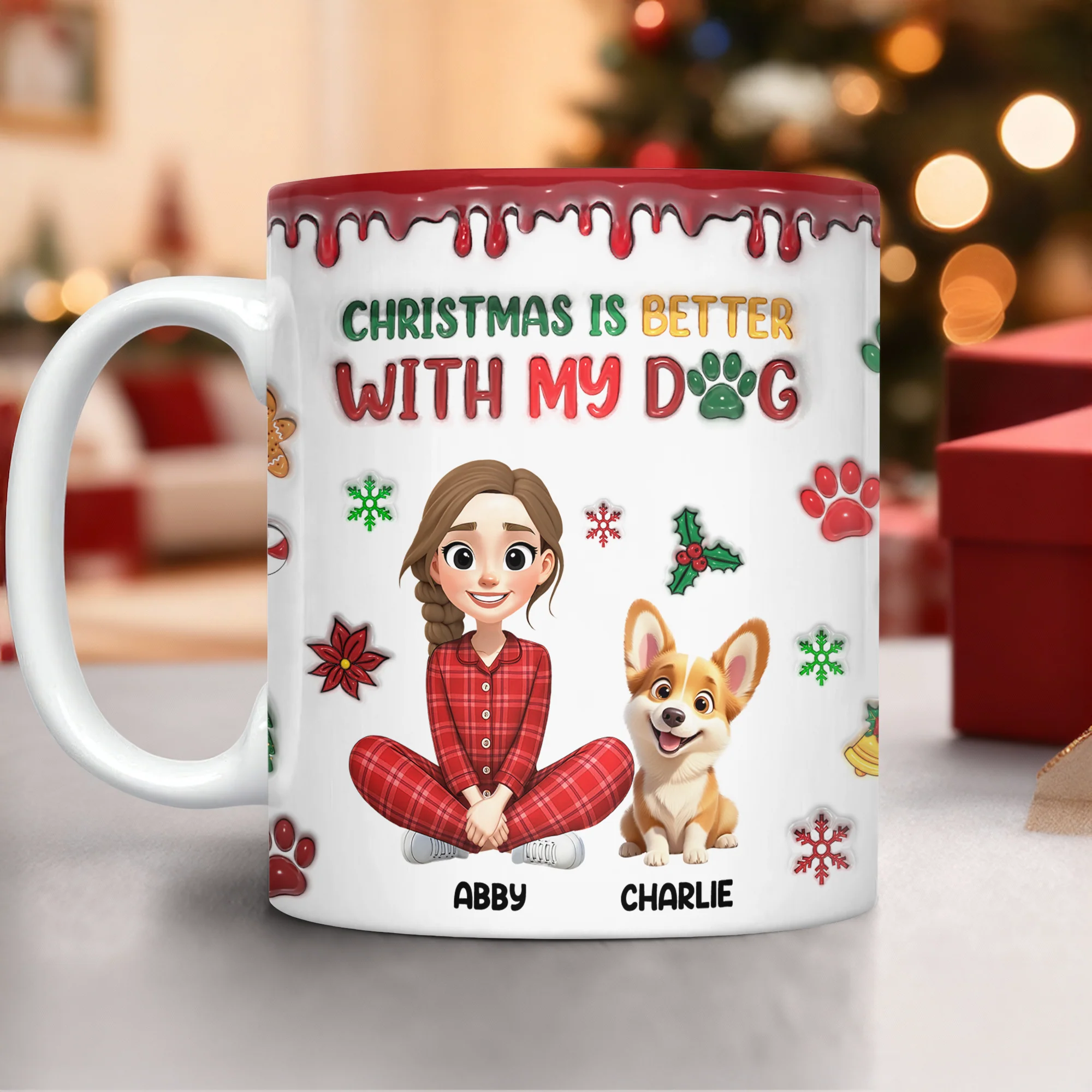 Custom Pet Photo Life Is Better With My Dogs Personalized 3D Inflated Effect Mug CH07 896556 - Image 11