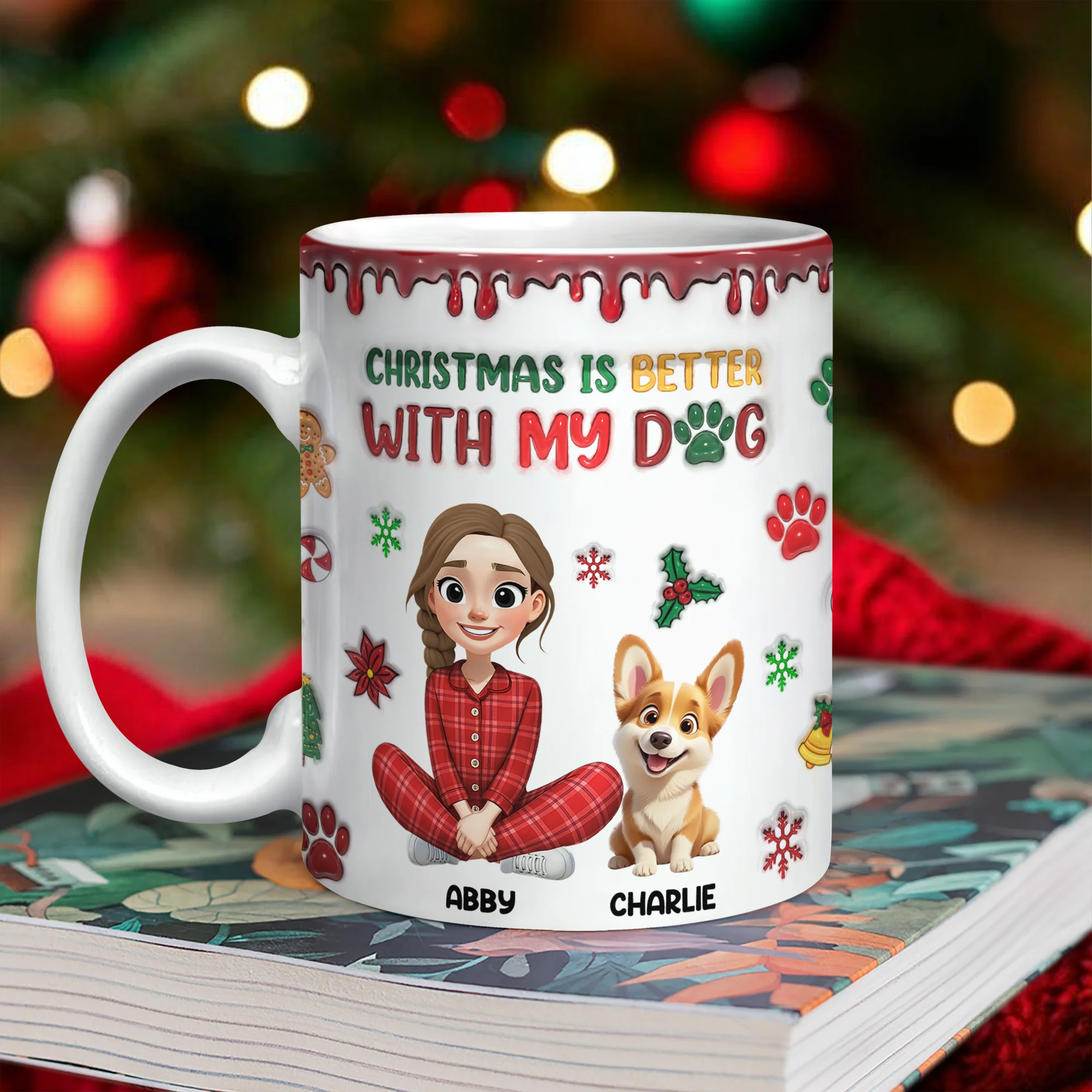 Custom Pet Photo Life Is Better With My Dogs Personalized 3D Inflated Effect Mug CH07 896556 - Image 12