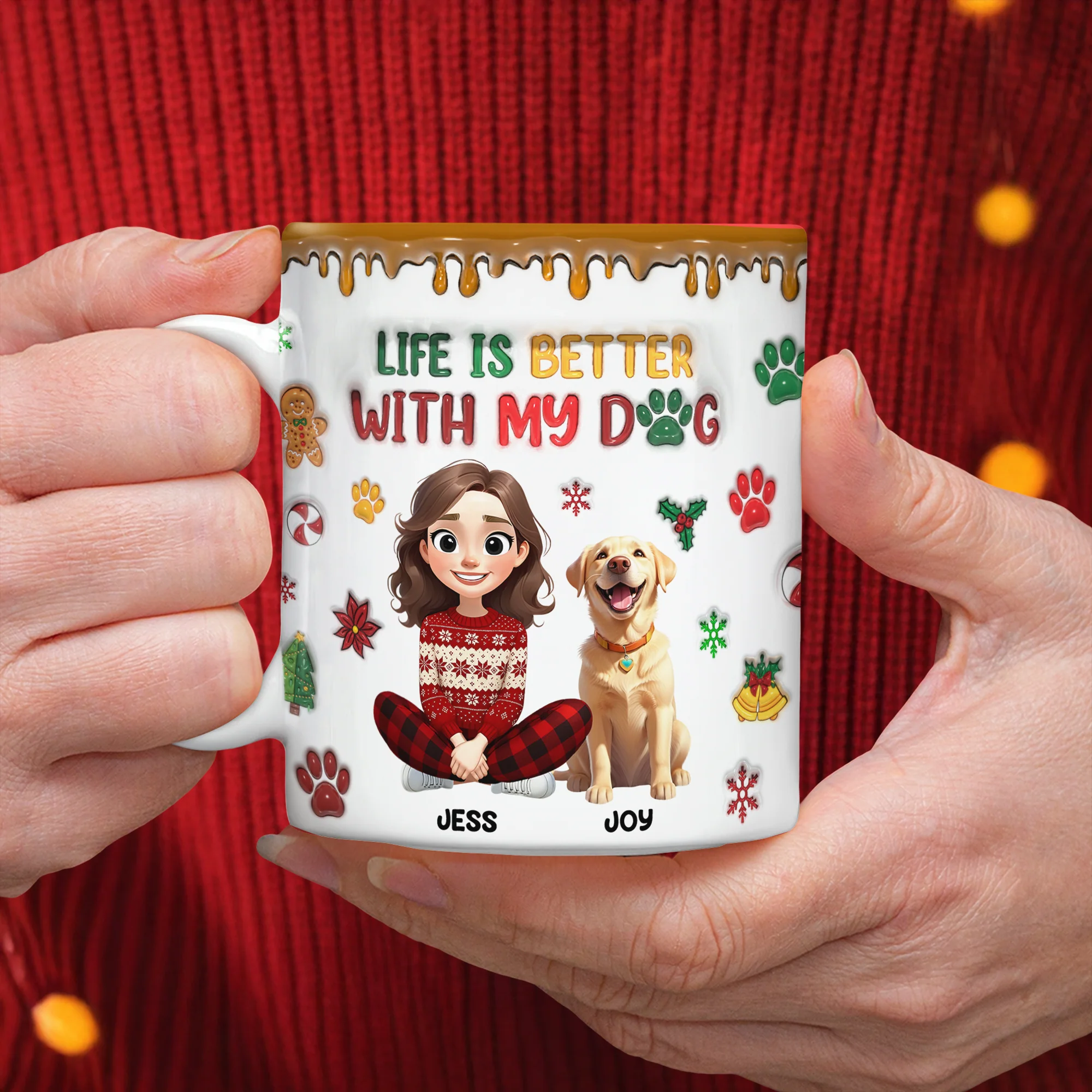 Custom Pet Photo Life Is Better With My Dogs Personalized 3D Inflated Effect Mug CH07 896556 - Image 17
