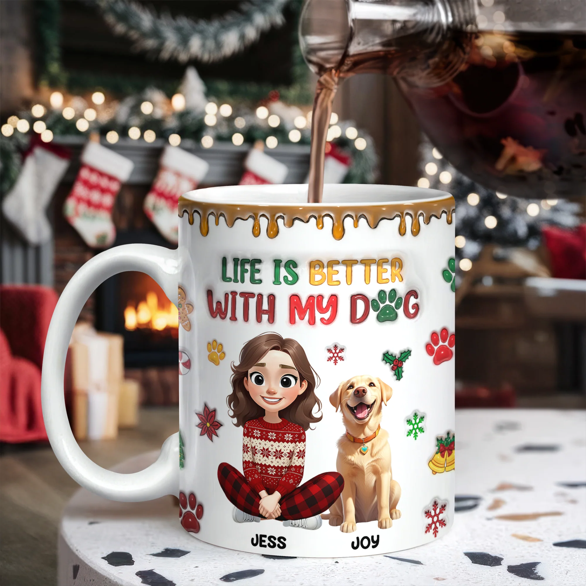 Custom Pet Photo Life Is Better With My Dogs Personalized 3D Inflated Effect Mug CH07 896556 - Image 18