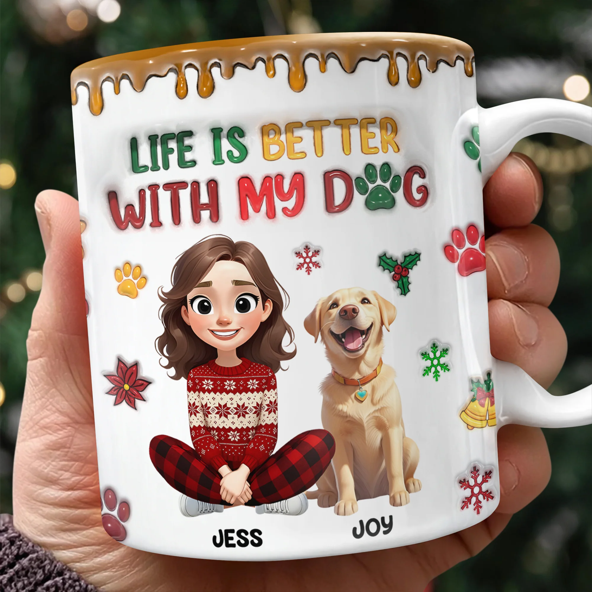 Custom Pet Photo Life Is Better With My Dogs Personalized 3D Inflated Effect Mug CH07 896556 - Image 19