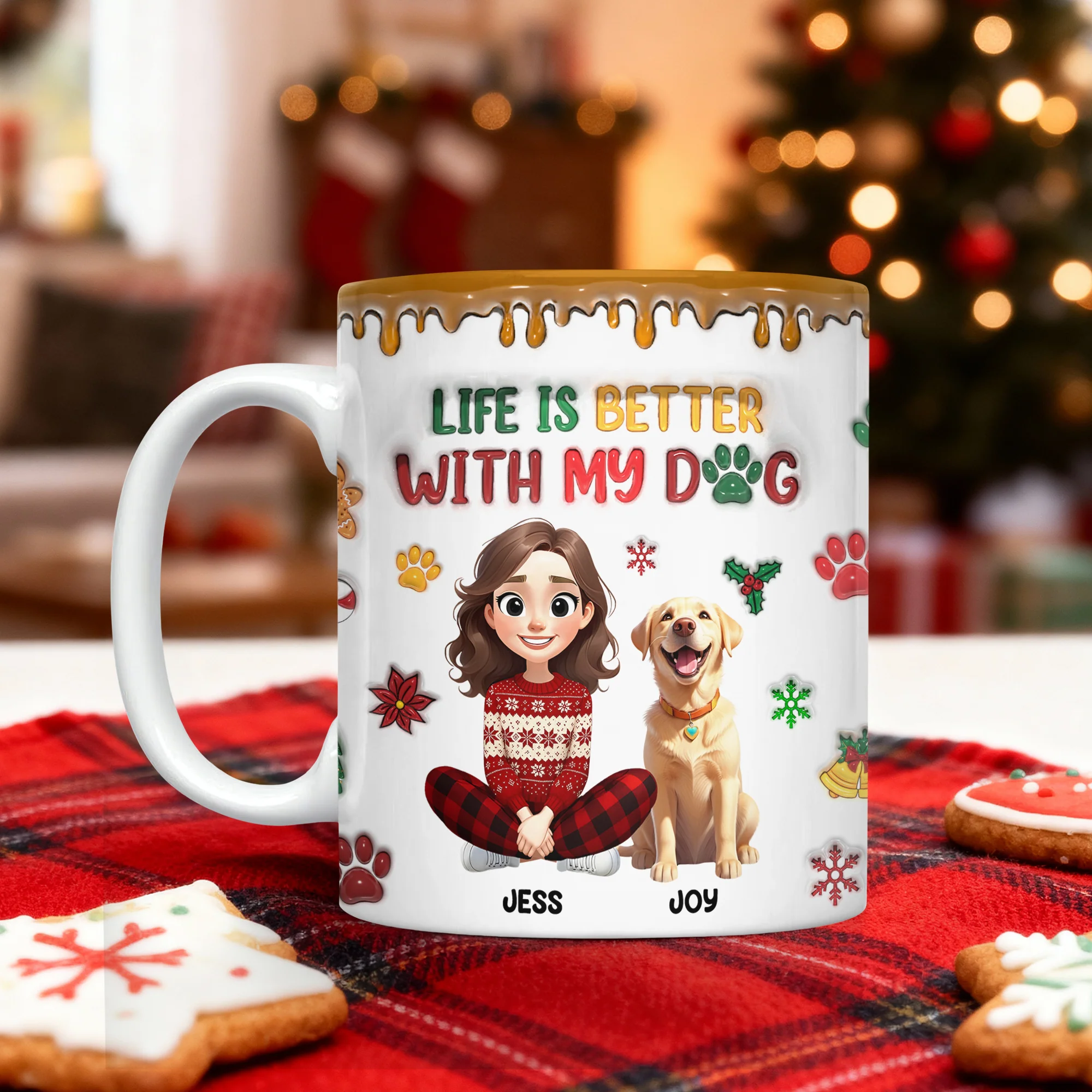 Custom Pet Photo Life Is Better With My Dogs Personalized 3D Inflated Effect Mug CH07 896556 - Image 20