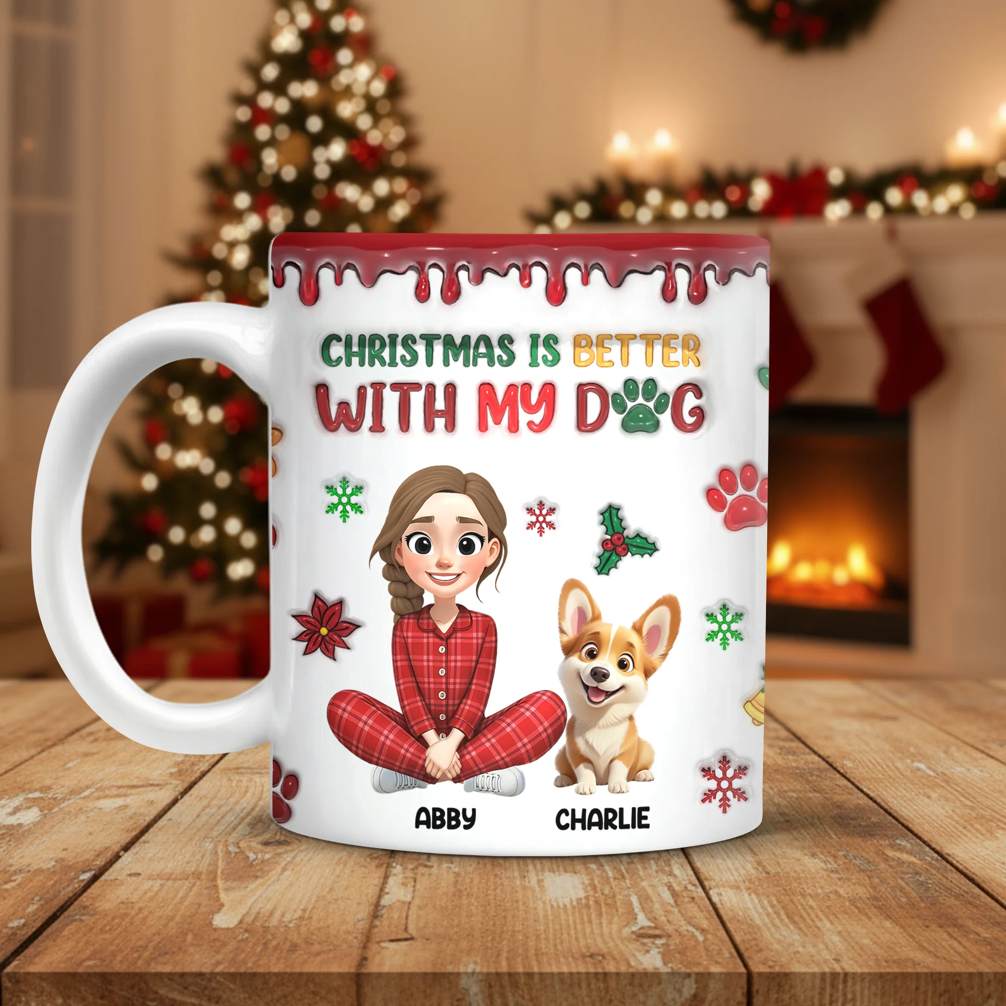 Custom Pet Photo Life Is Better With My Dogs Personalized 3D Inflated Effect Mug CH07 896556 - Image 3