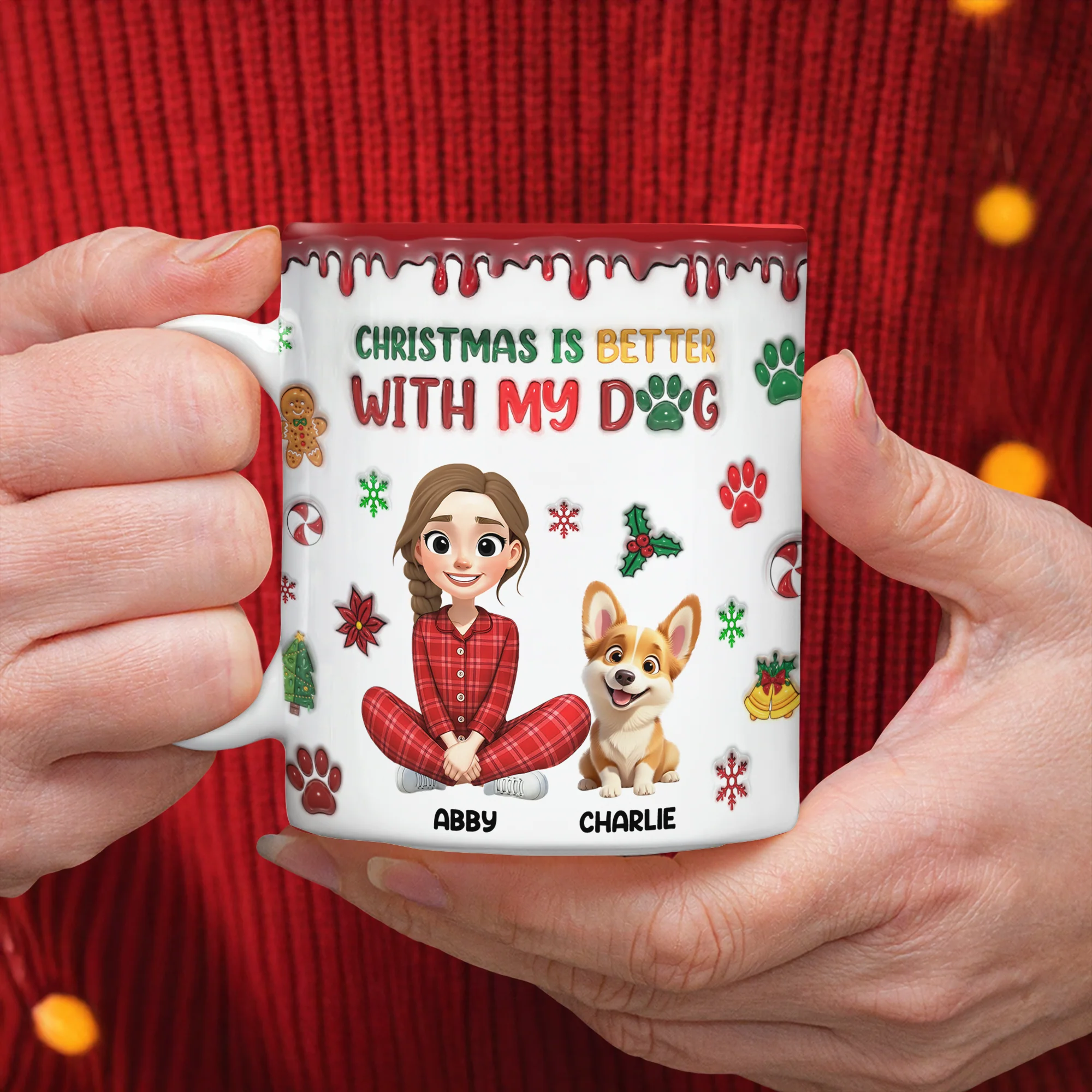 Custom Pet Photo Life Is Better With My Dogs Personalized 3D Inflated Effect Mug CH07 896556 - Image 5